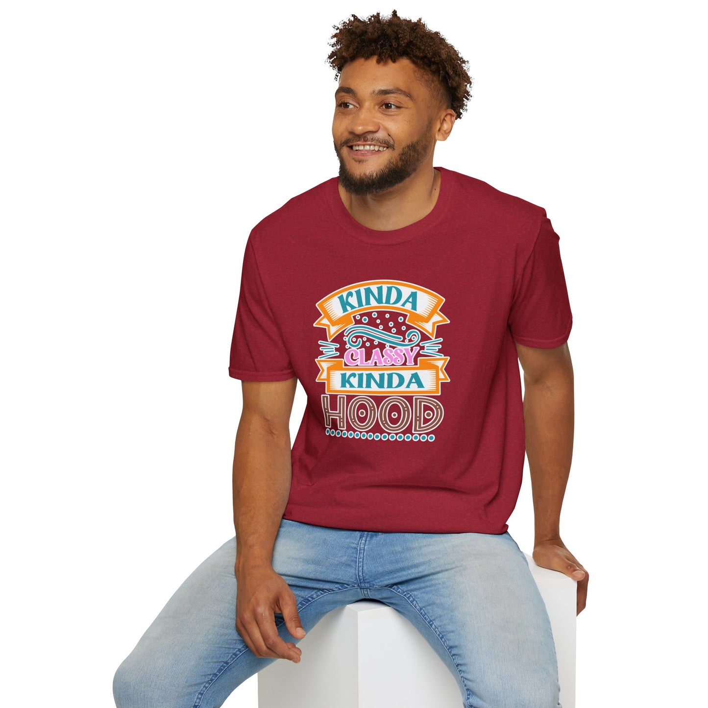 "Kinda Classy, Kinda Hood" Funny Dual-Vibe T-Shirt – Effortlessly Cool Graphic Tee for the Ironic Minimalist & Streetwise Sassy Soul