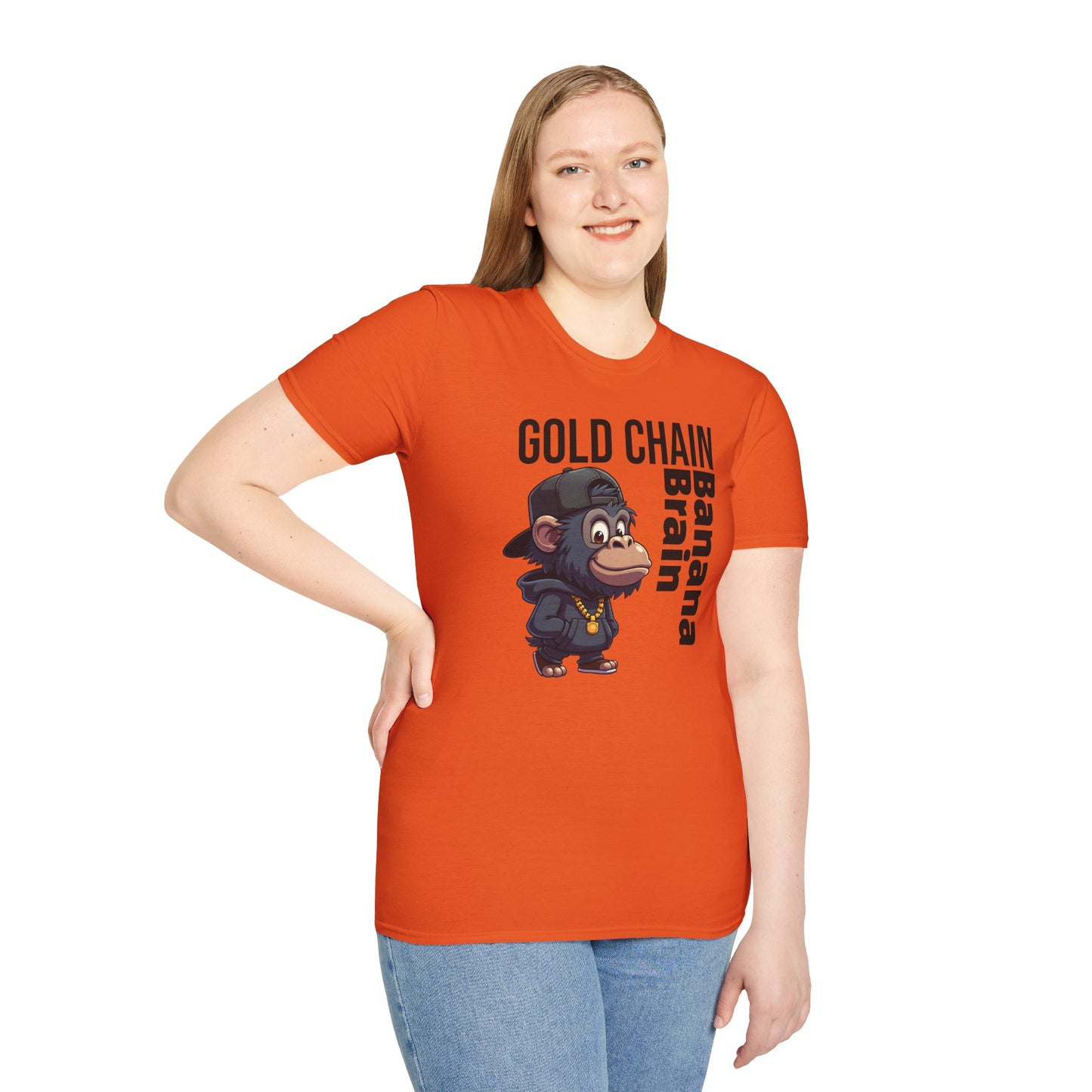 Gold Chain Banana Brain β Funny Hip-Hop Chimp T-Shirt