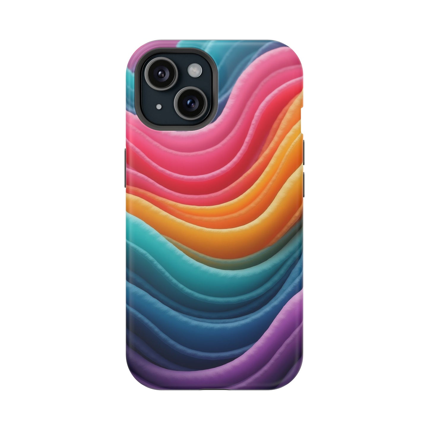 Colorful Wave Phone Case - Aesthetic iPhone Case, Pride Gift Idea, Trendy Summer Accessory