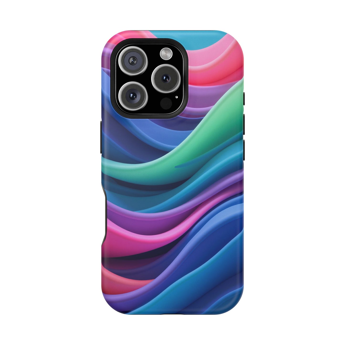 Oceanic Serenity iPhone Case - Abstract Wave Design, Calming Aesthetic Gift Idea