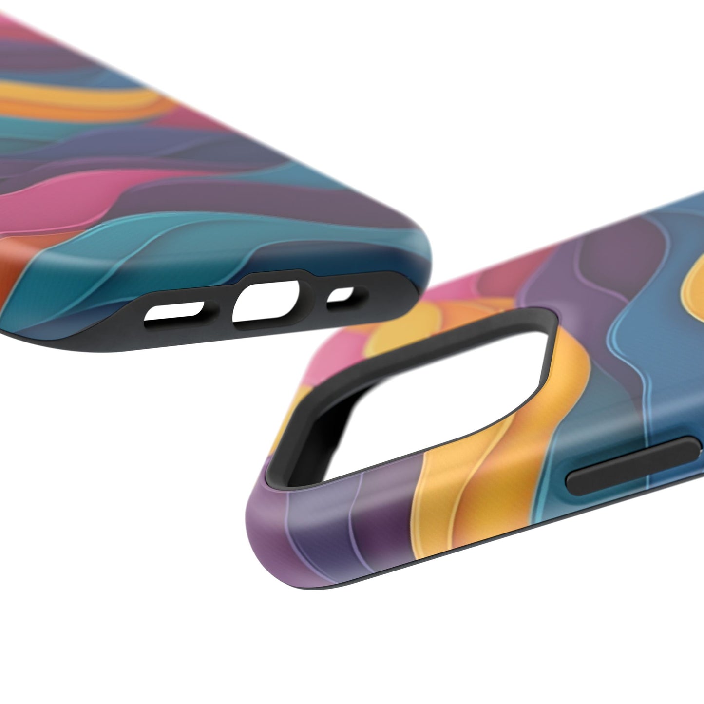 Colorful Wave Phone Case - Aesthetic iPhone Case, Bright Gift Idea, Trendy Summer Accessory