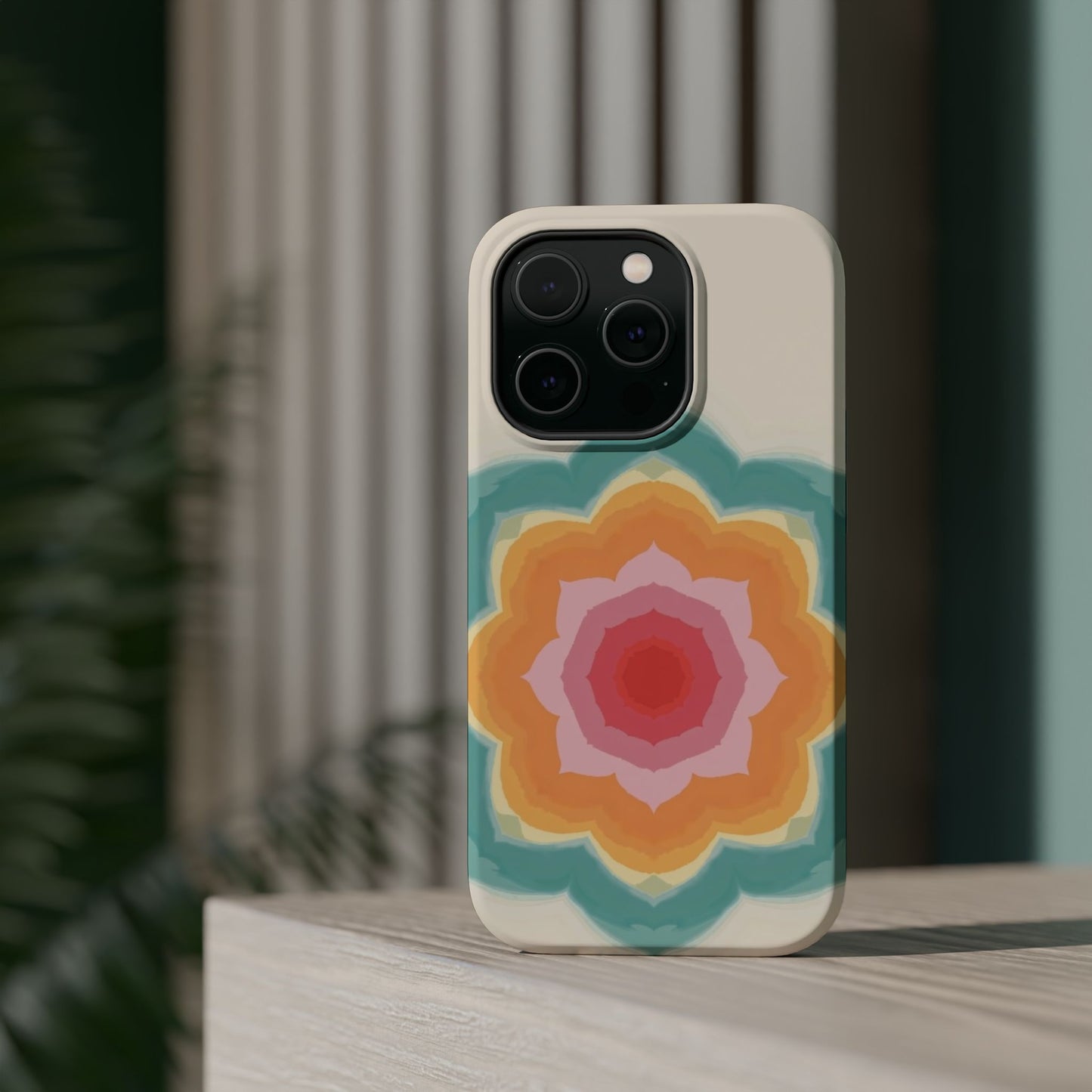 Floral Bloom iPhone Case - Retro Flower Power Design, Aesthetic Gift Idea
