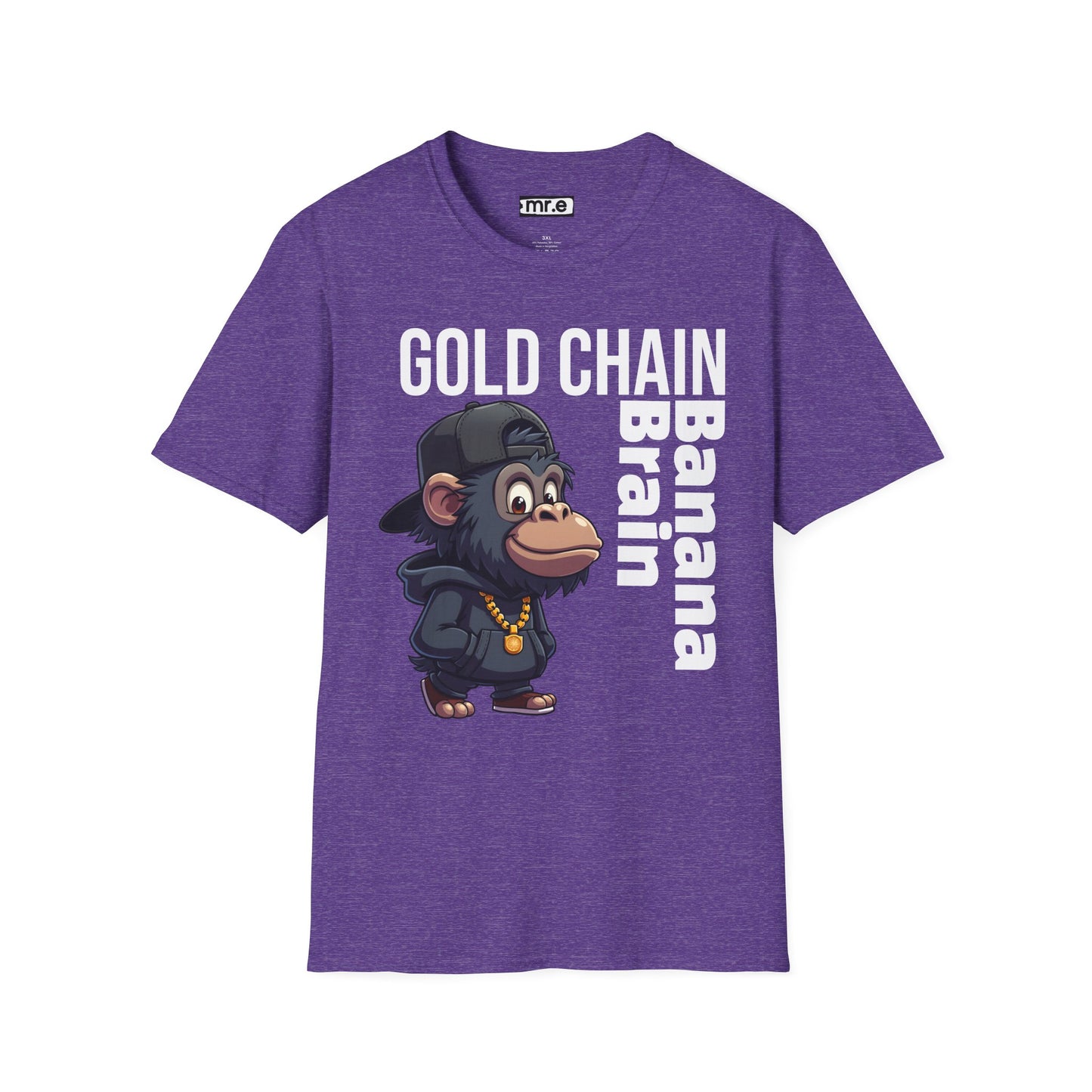 Gold Chain Banana Brain β Funny Hip-Hop Chimp T-Shirt