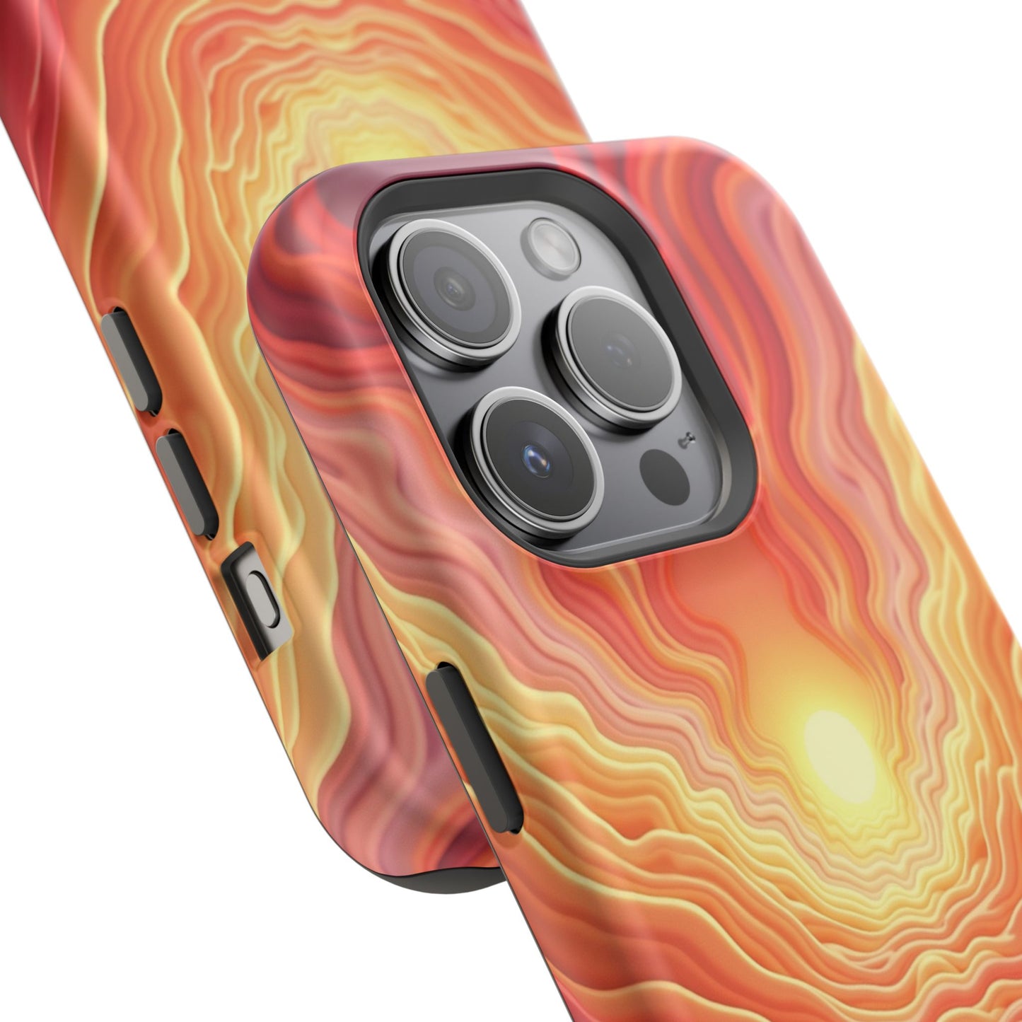 Golden Glow iPhone Case - Sunset Landscape Design, Aesthetic Gift Idea