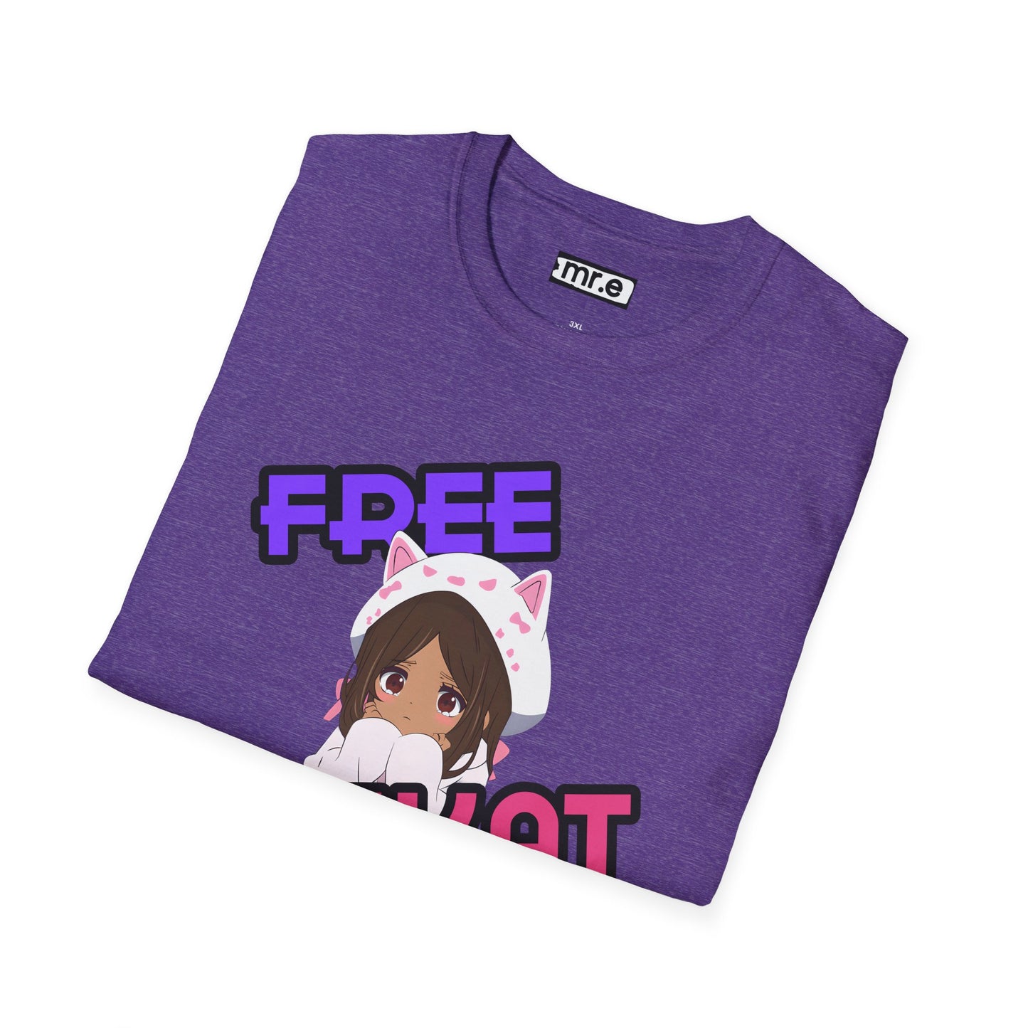 "Free KitKat" Anime Girl T-Shirt β Cute Kawaii Cat Hoodie Design