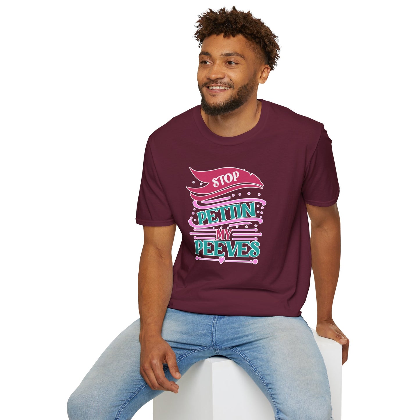 "Stop Pettin’ My Peeves" Funny Sassy T-Shirt – Ironic Petting-Proof Graphic Tee for the Overwhelmed & Underappreciated