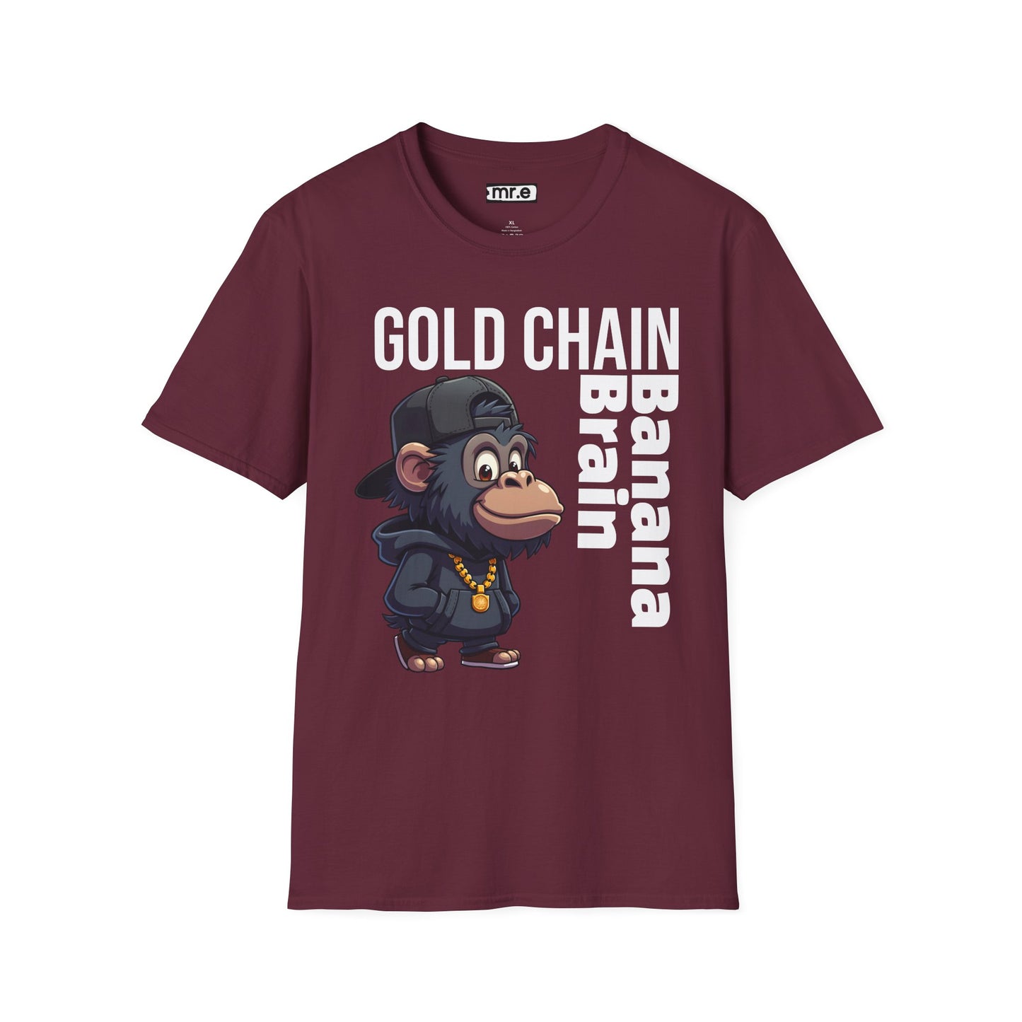 Gold Chain Banana Brain β Funny Hip-Hop Chimp T-Shirt