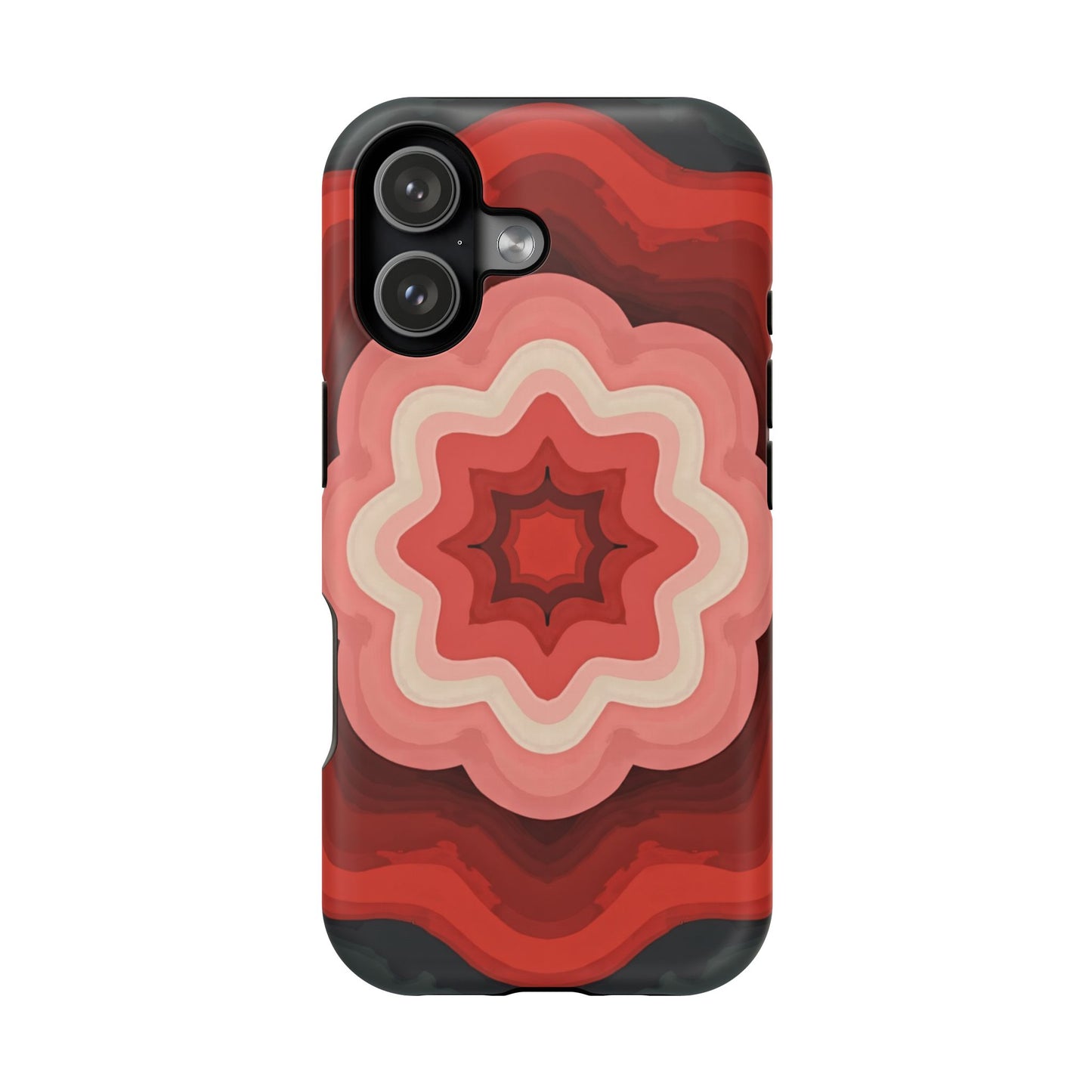 Retro Flower Phone Case - Aesthetic iPhone Case, 70s Inspired Gift, Groovy Pattern Design
