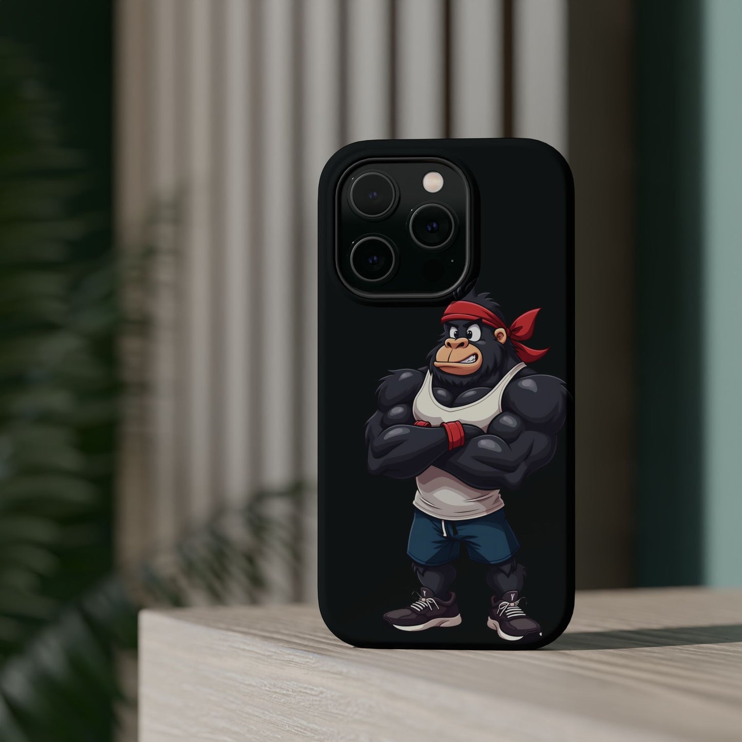 Red Band Gym Gorilla Phone Case β Fierce Style Meets Tough Protection