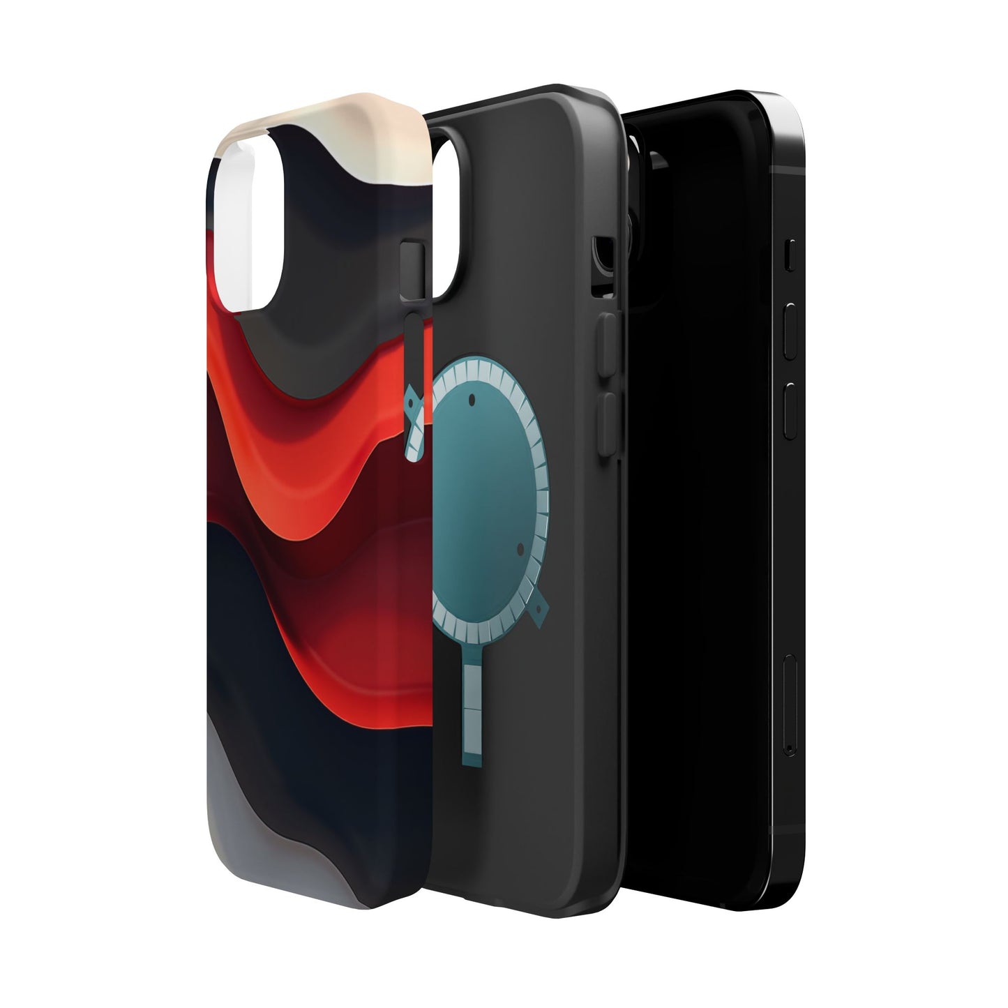 Red Wave Phone Case - Abstract Aesthetic iPhone Case | Modern Art Design | Gifts for Her | Dramatic Crimson Style