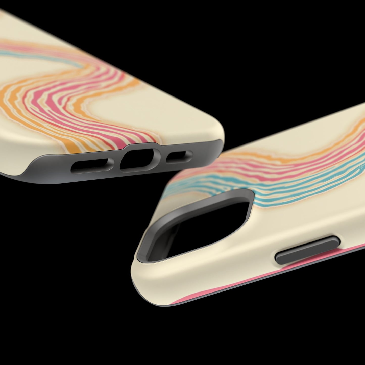 Abstract Flow Phone Case - Pastel Streamline Design