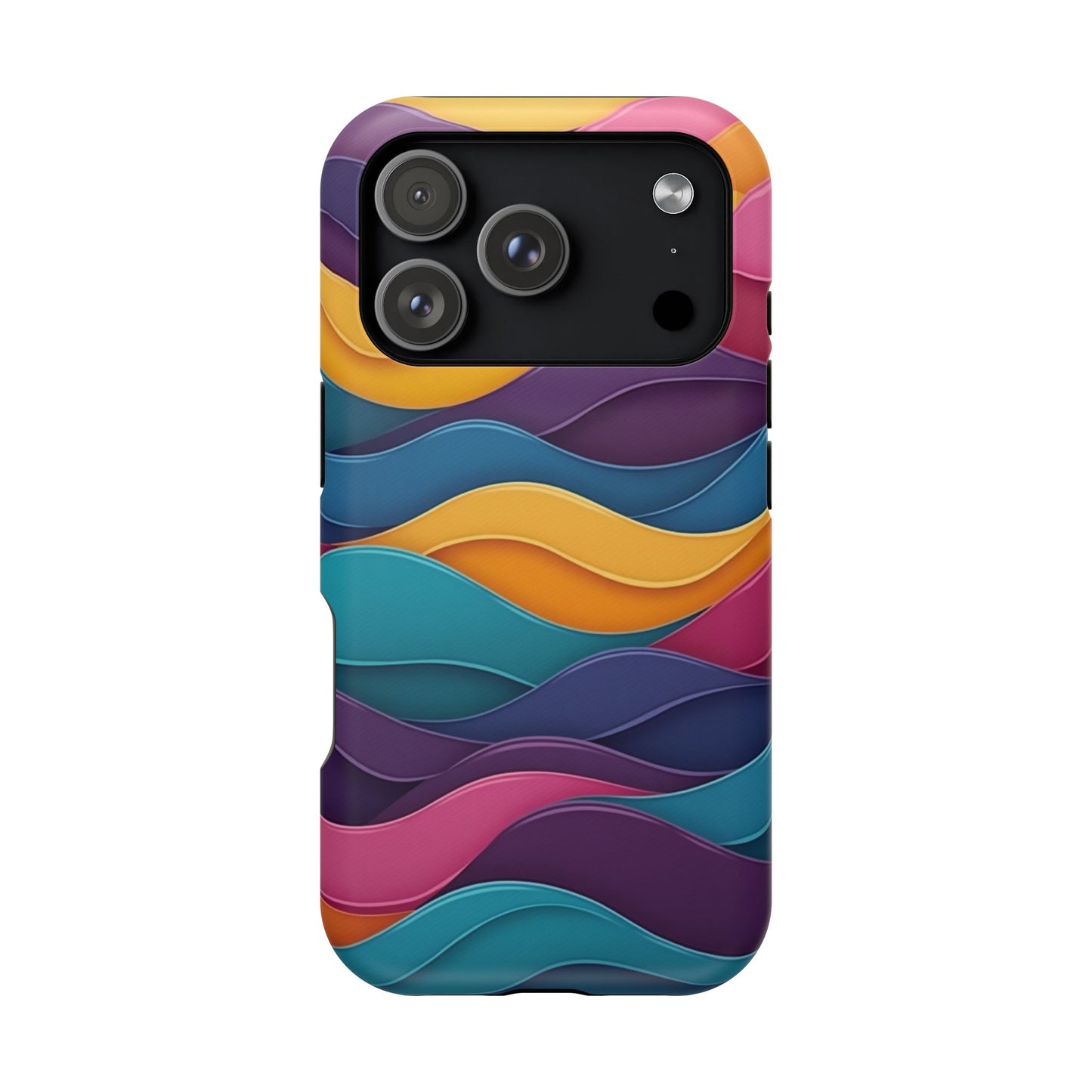 Colorful Wave Phone Case - Aesthetic iPhone Case, Bright Gift Idea, Trendy Summer Accessory