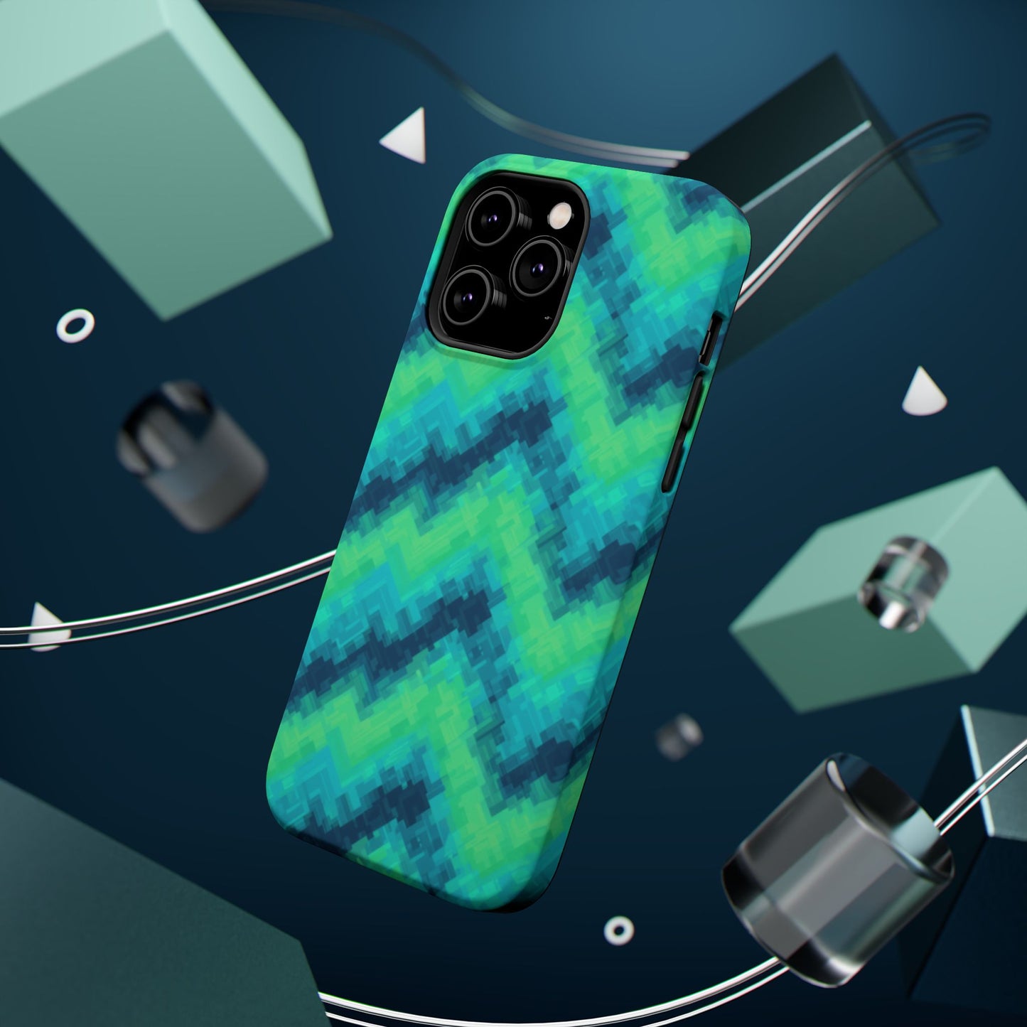 8-Bit Wave Phone Case for iPhone | Retro Pixel Art Slim Protective Cover