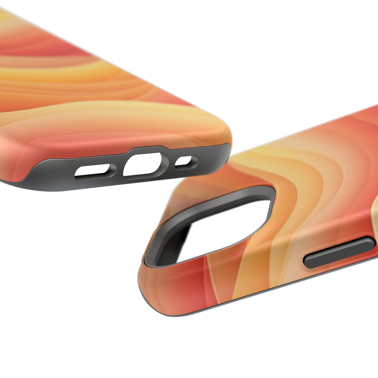 Sunset Wave Phone Case - Aesthetic Orange iPhone Case, Golden Hour Gift Idea, Trendy Beach Vibes