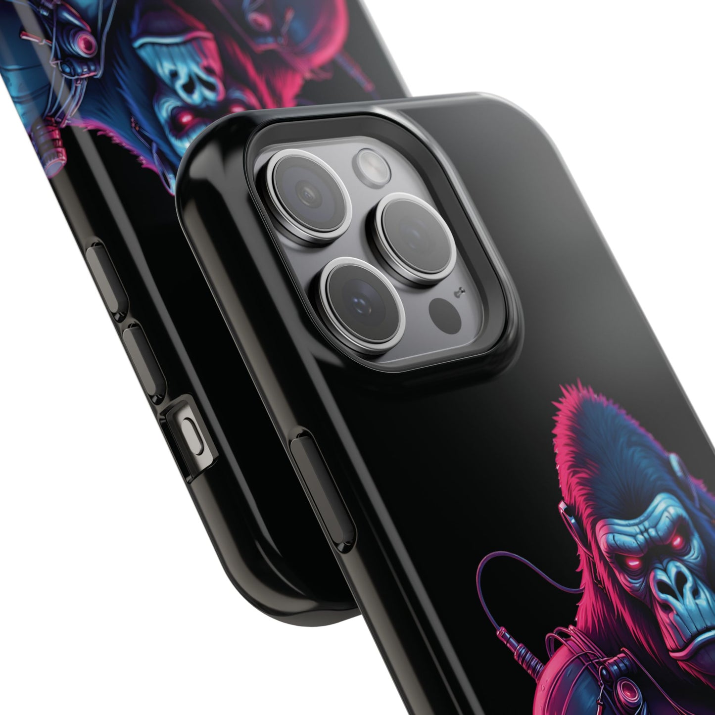 Cyber Primal Phone Case – Neon Power, Gorilla Strength