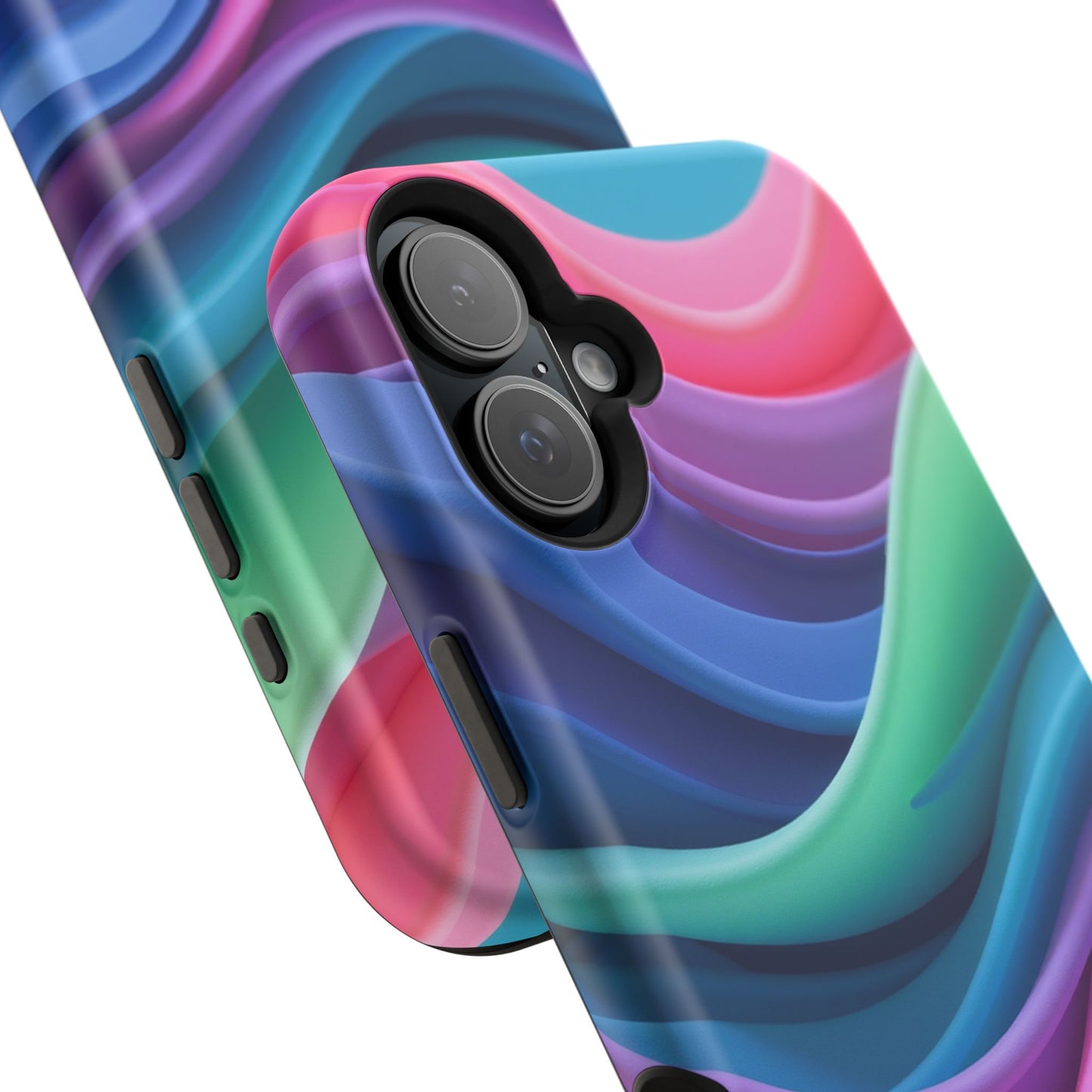 Oceanic Serenity iPhone Case - Abstract Wave Design, Calming Aesthetic Gift Idea