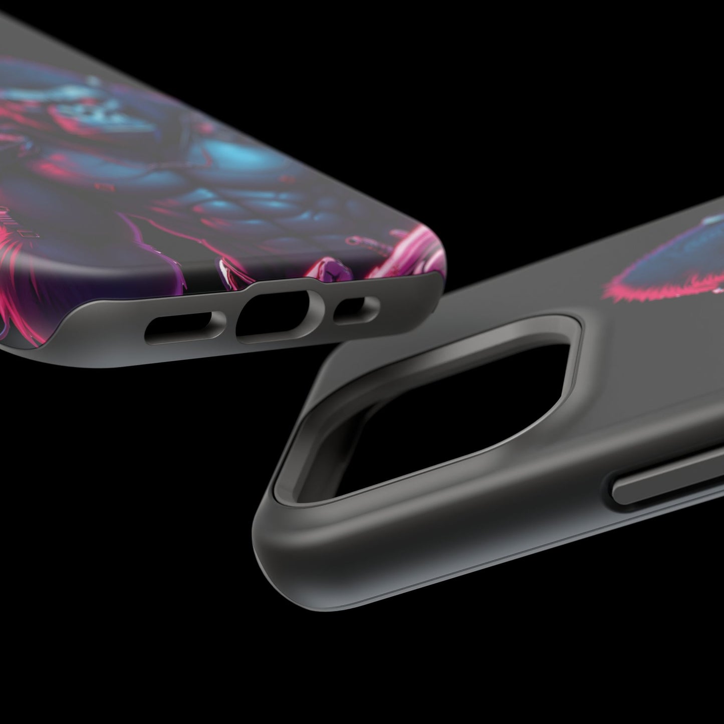 Cyber Primal Phone Case – Neon Power, Gorilla Strength