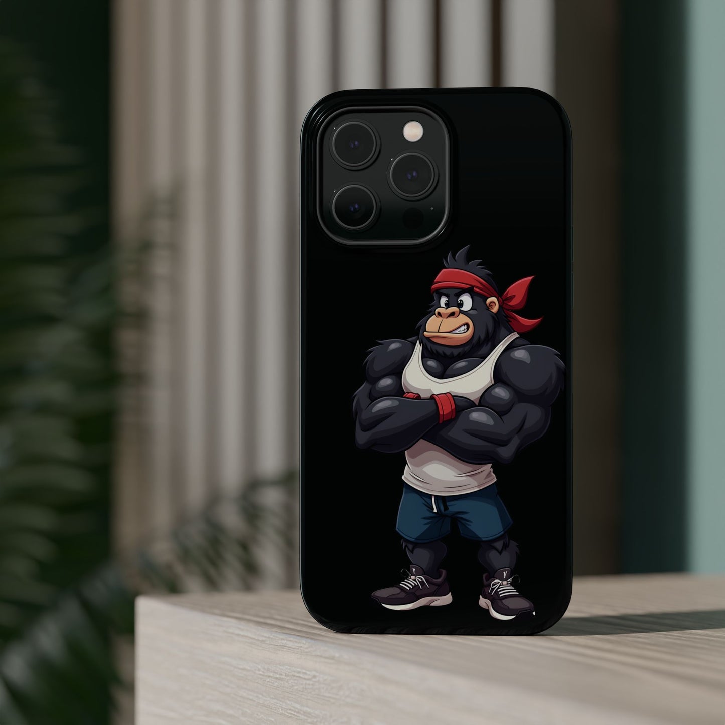 Red Band Gym Gorilla Phone Case β Fierce Style Meets Tough Protection