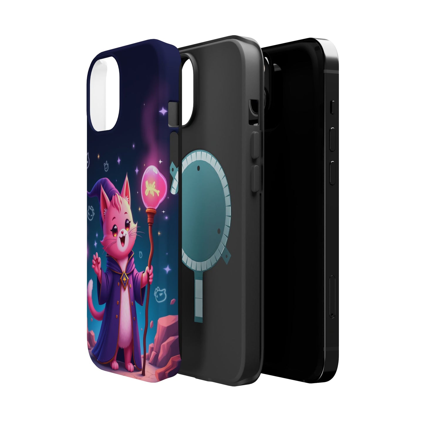 Magical Cat Sorcerer iPhone Case - Cute Fantasy Gift for Cat Lovers