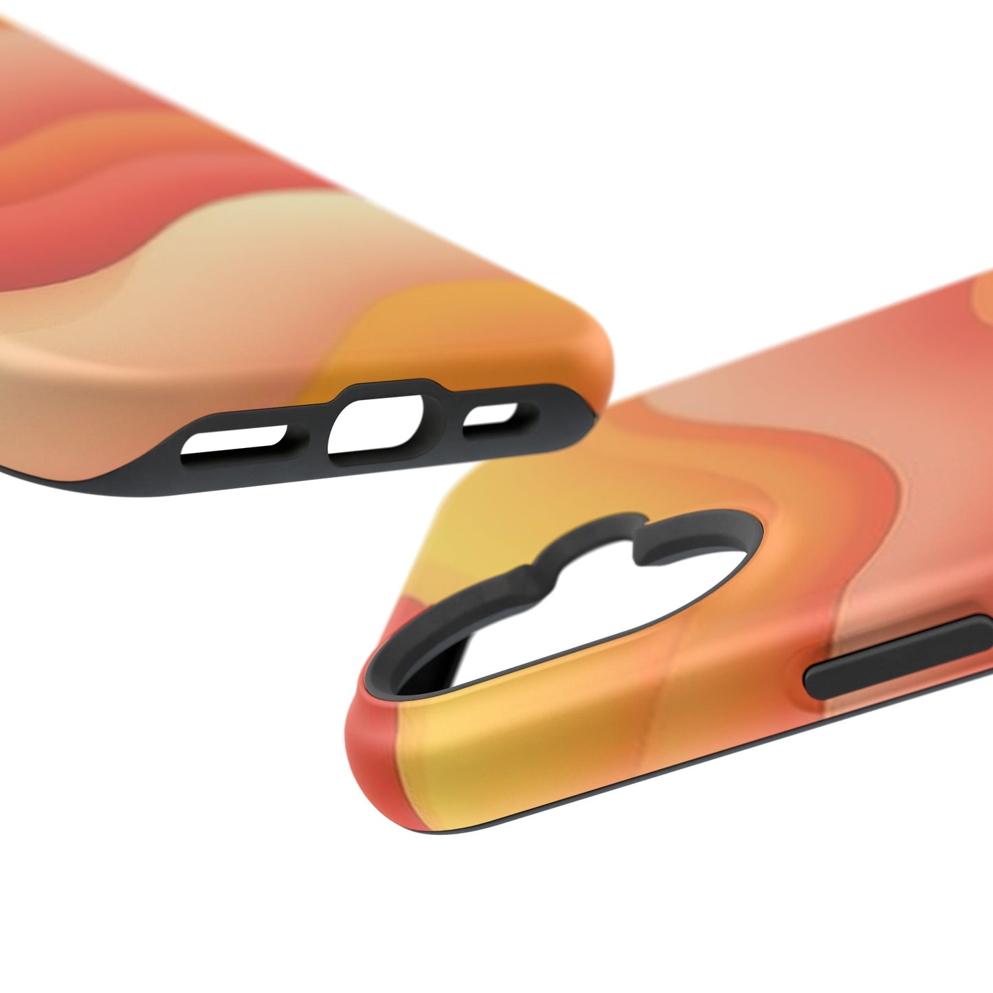 Sunset Waves Phone Case - Aesthetic Orange & Yellow Gift | Retro Summer Vibes Cases