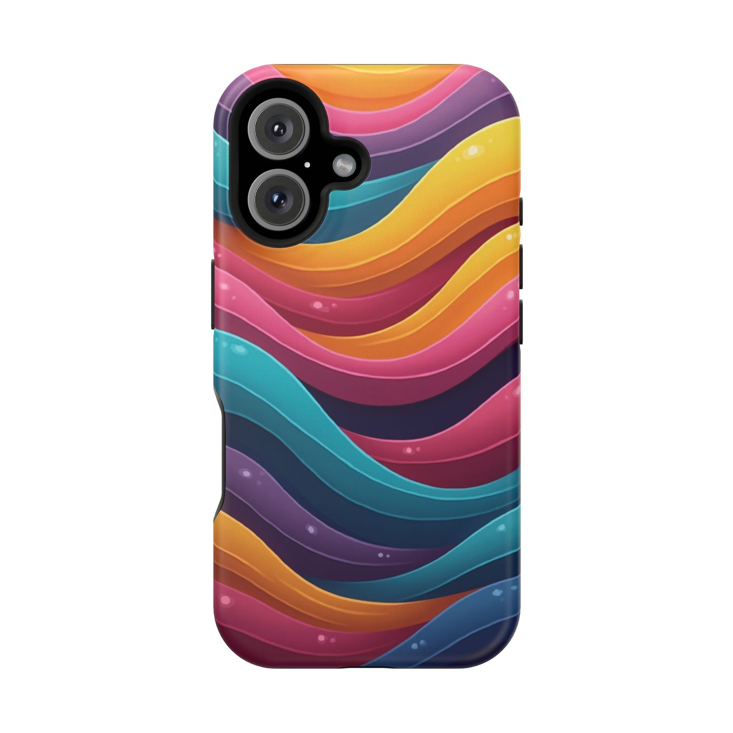 Colorful Wave Phone Case - Aesthetic iPhone Case, Bright Gift Idea, Trendy Summer Accessory