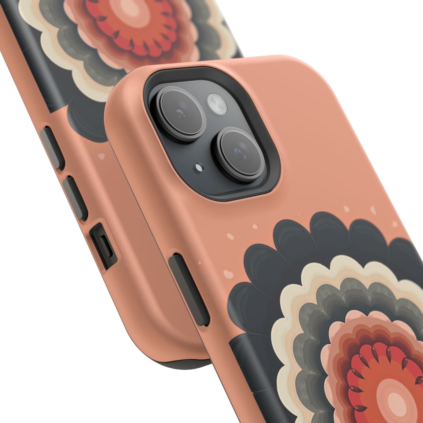 Earth Tone Mandala iPhone Case - Bohemian Floral Design, Aesthetic Gift Idea