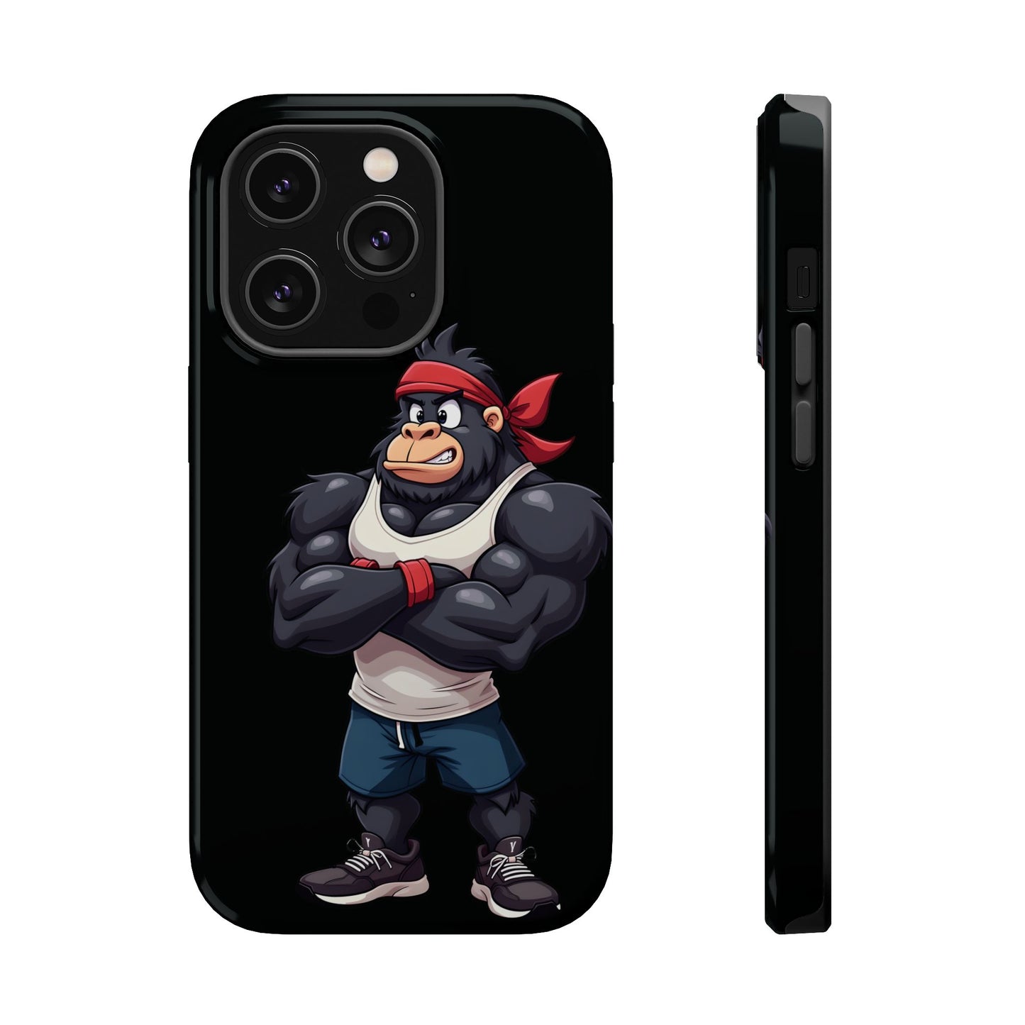 Red Band Gym Gorilla Phone Case β Fierce Style Meets Tough Protection