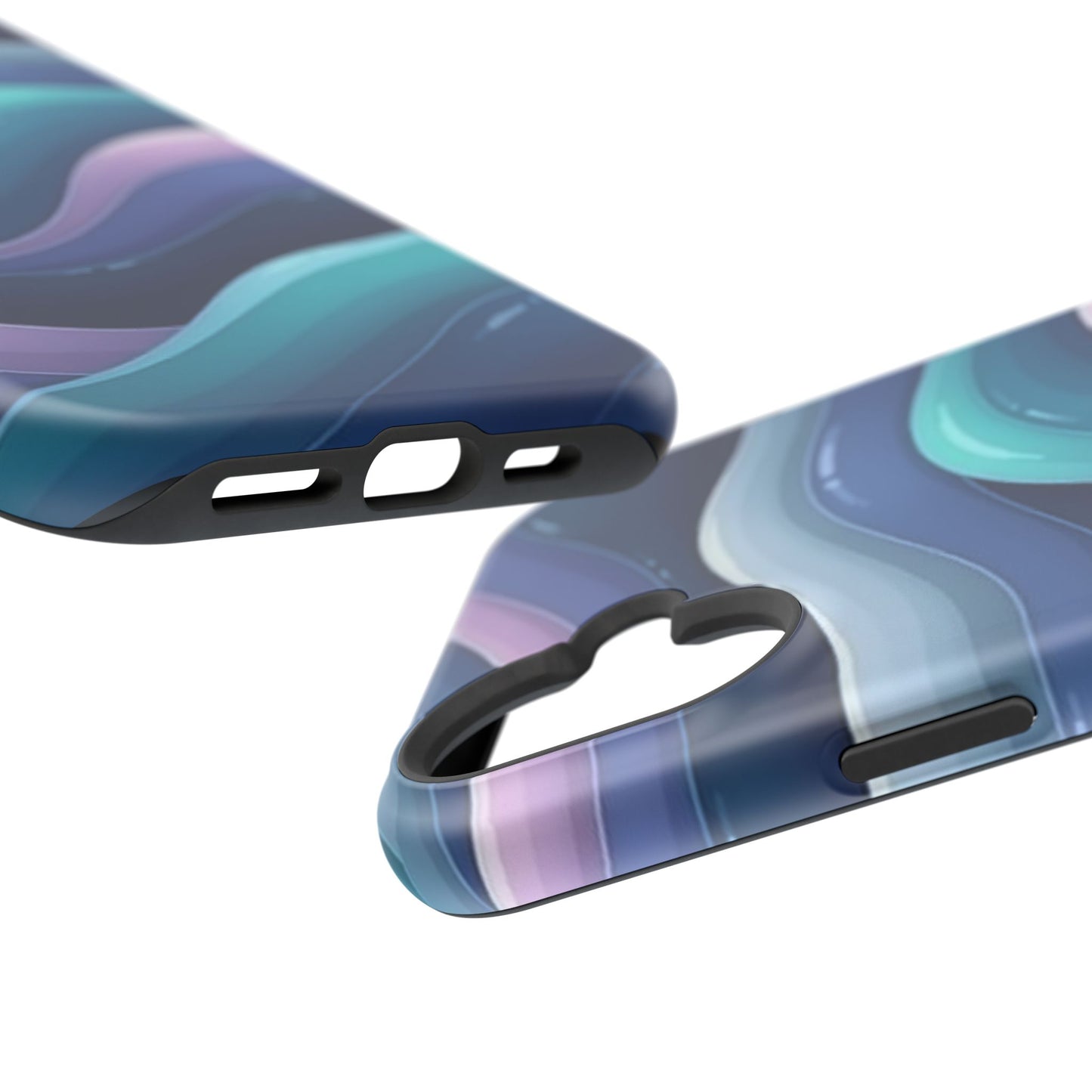 Blue Wave Phone Case - Aesthetic iPhone Case | Dark Moody Gradient Design | Gifts for Her | Unique Art Print
