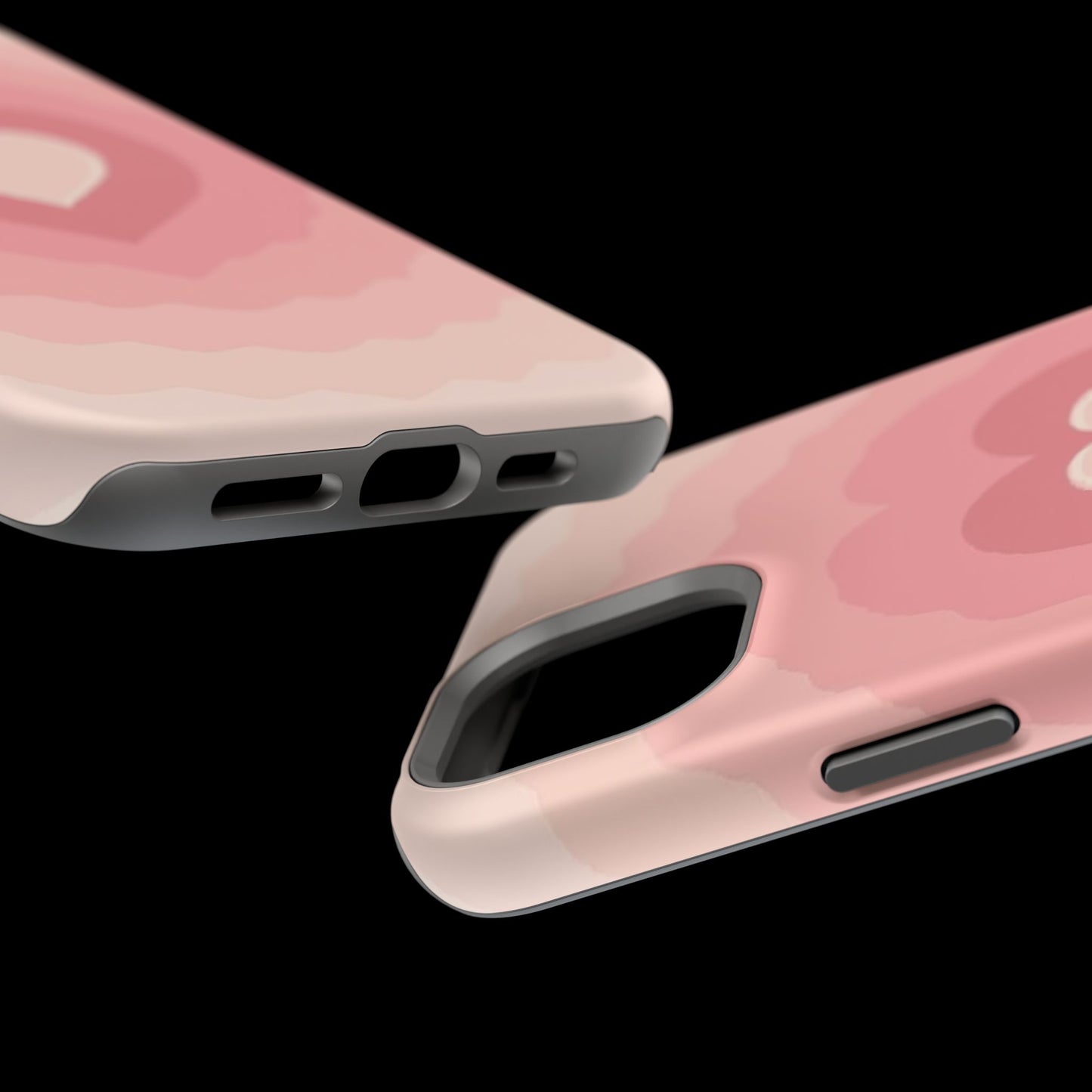 Pink Layered Heart iPhone Case - Cute Aesthetic Y2K Valentine's Gift