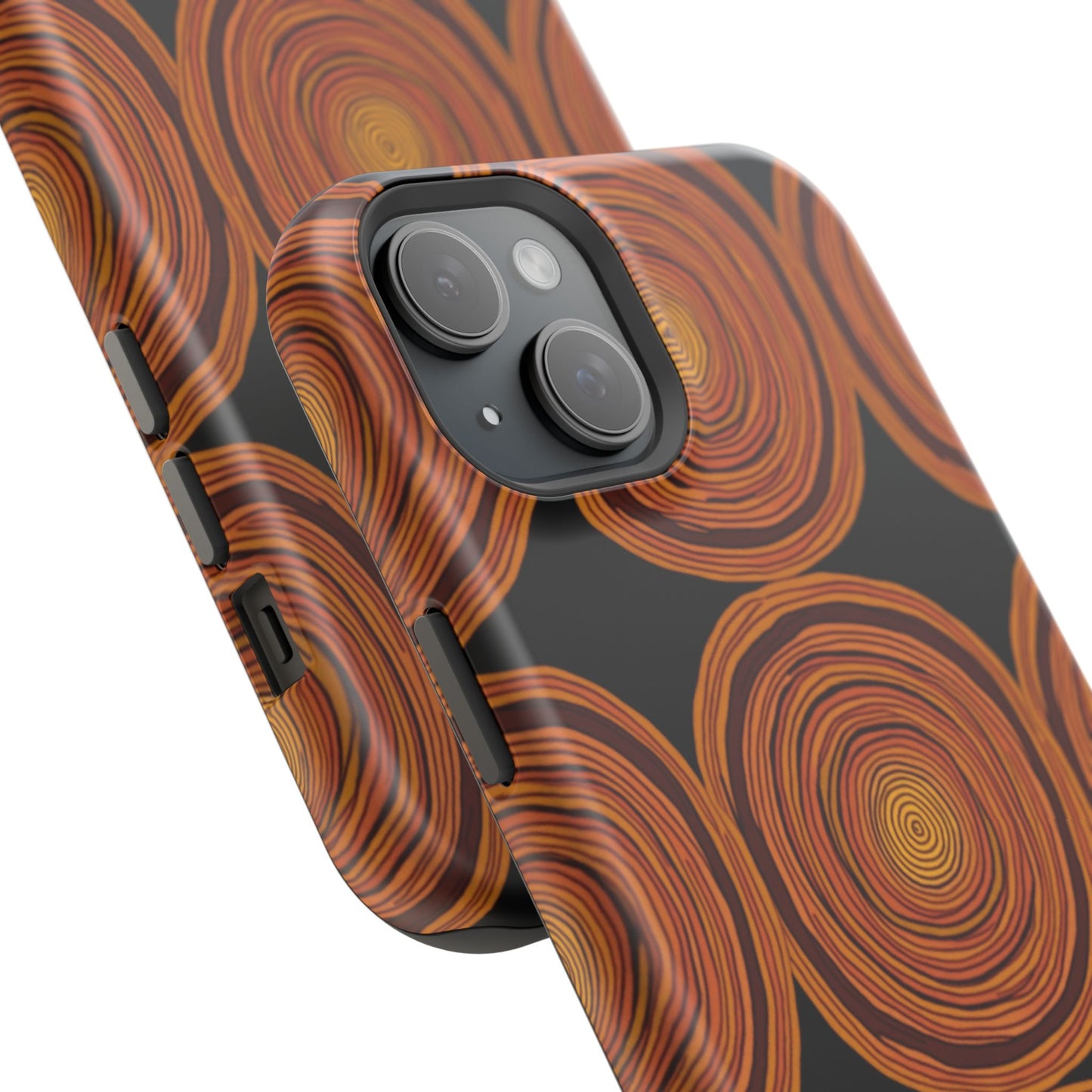 Rustic Swirl iPhone Case - Boho Wood Grain Pattern - Aesthetic Phone Accessories