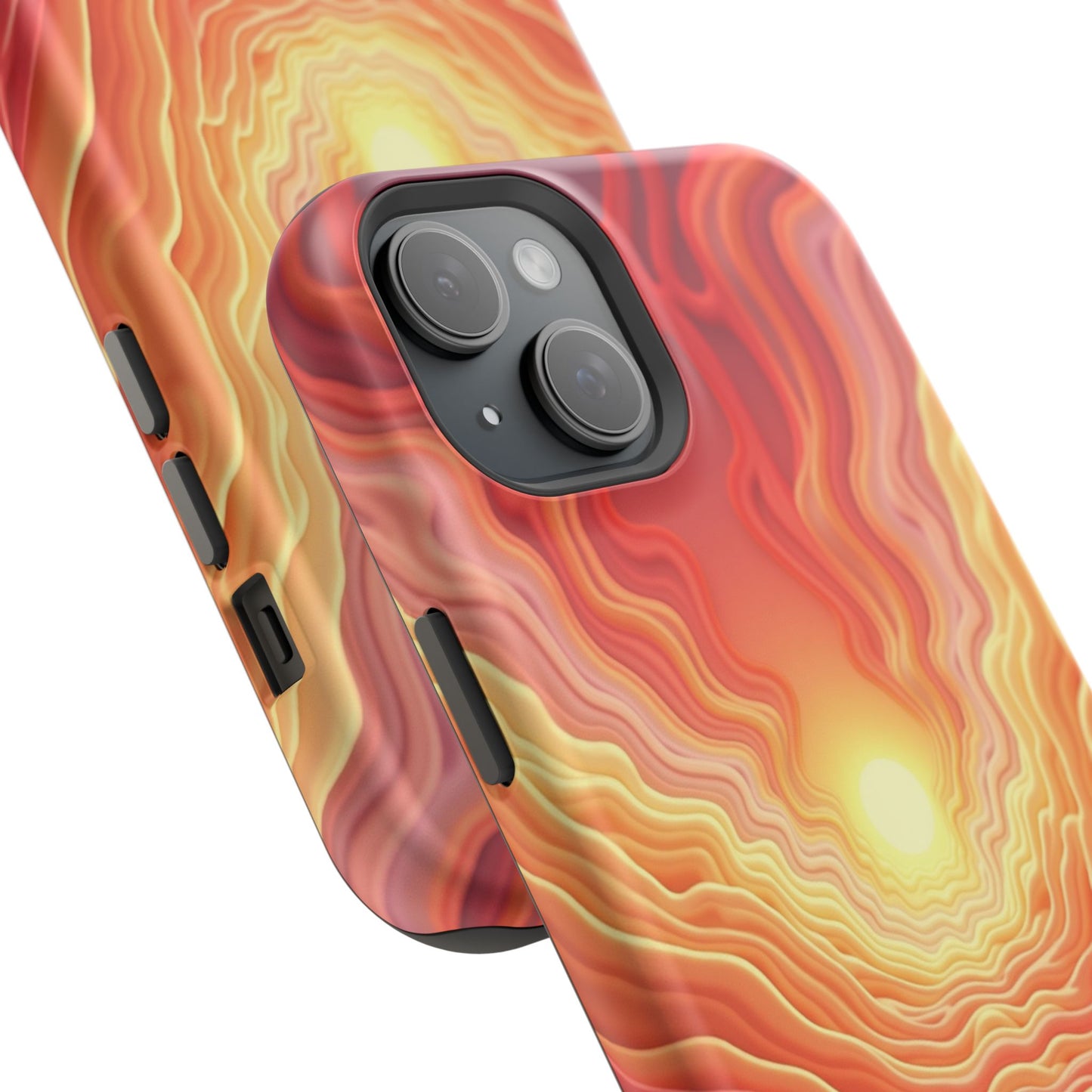 Golden Glow iPhone Case - Sunset Landscape Design, Aesthetic Gift Idea