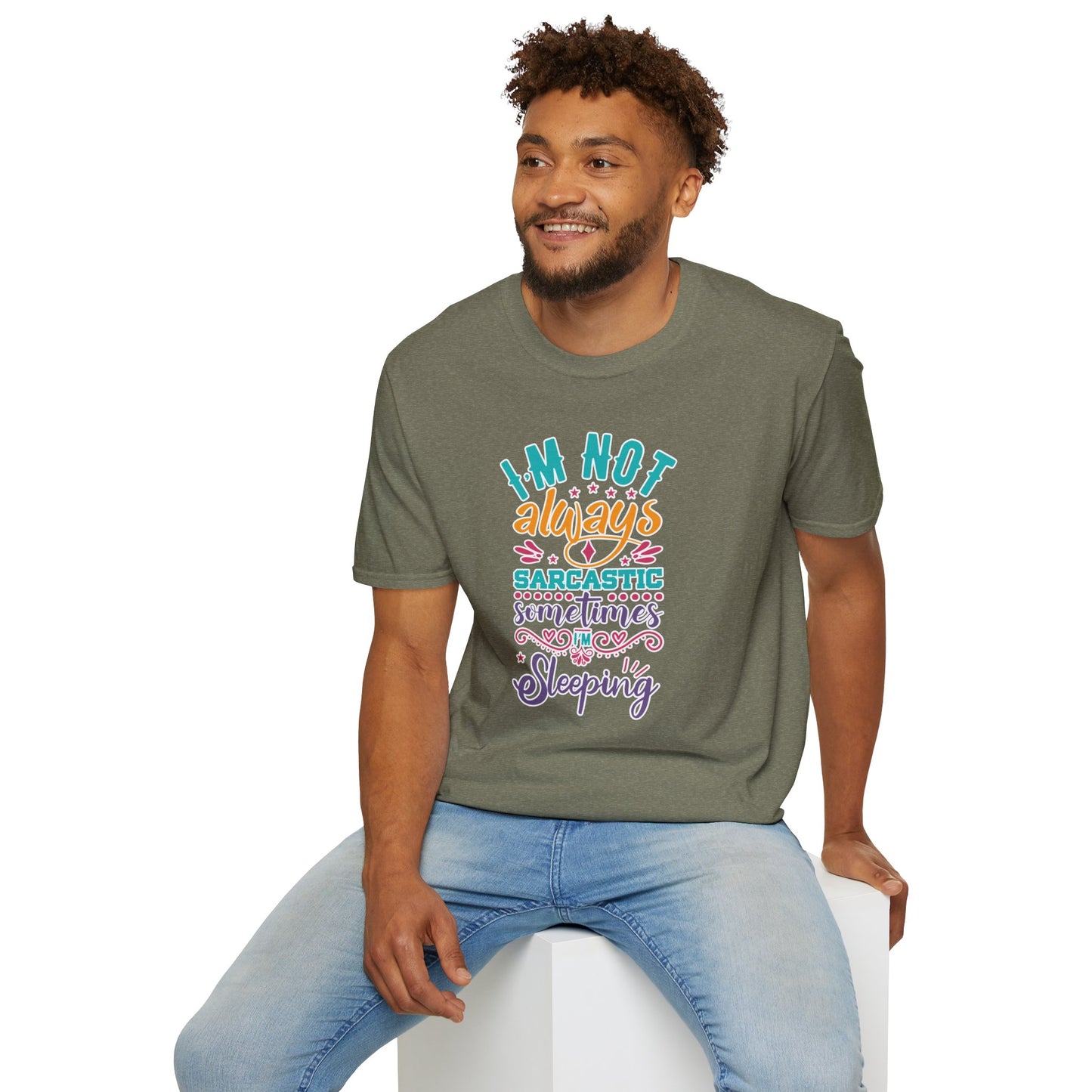 Funny Sarcastic Shirt - Sleepy Tee, Witty Graphic T-Shirt, Gift for Sarcastic People, Black Aesthetic Clothing
