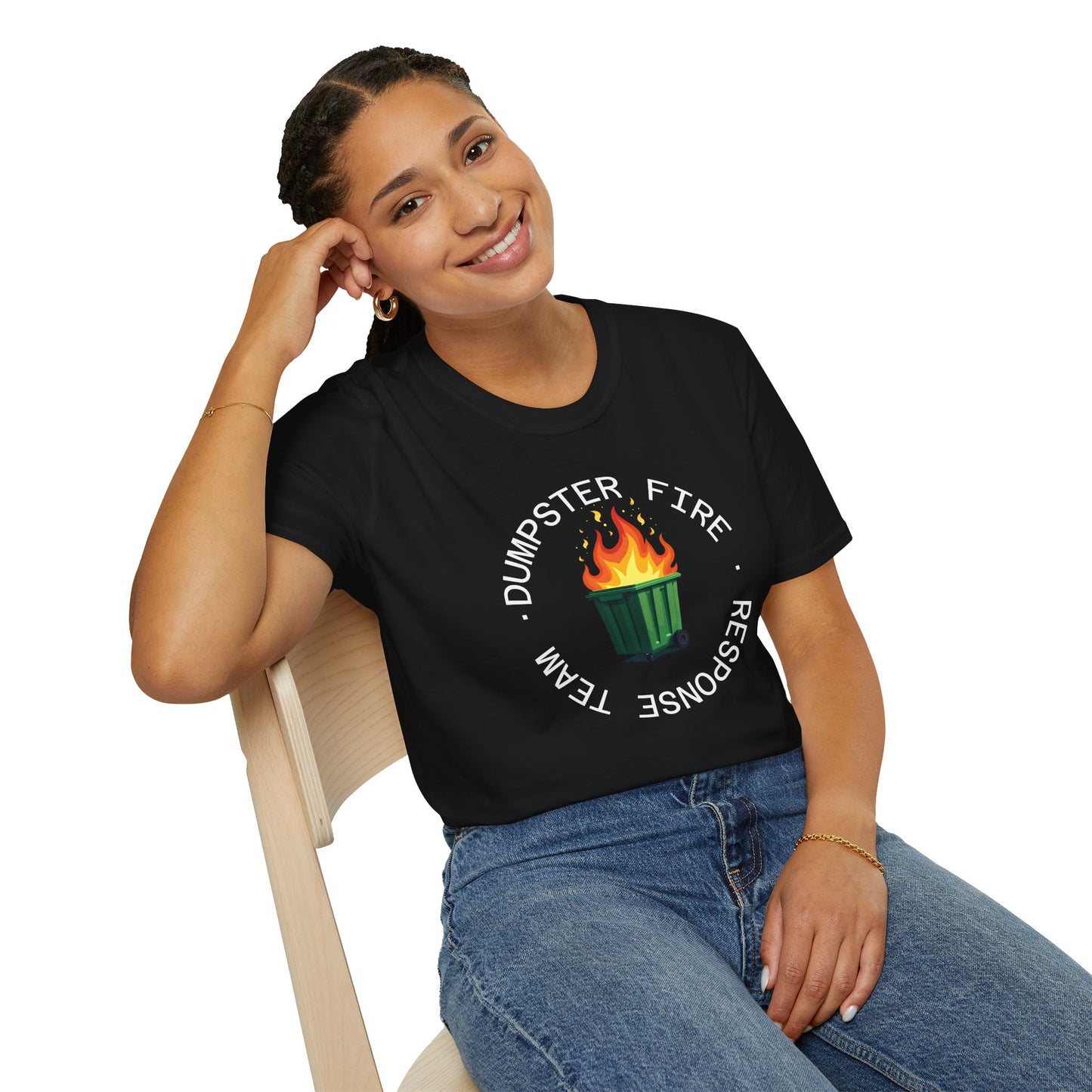 Funny Dumpster Fire Response Team T-Shirt β Sarcastic & Witty Graphic Tee for Chaos Lovers, Ironic Humor Gift, Office & Casual Wear