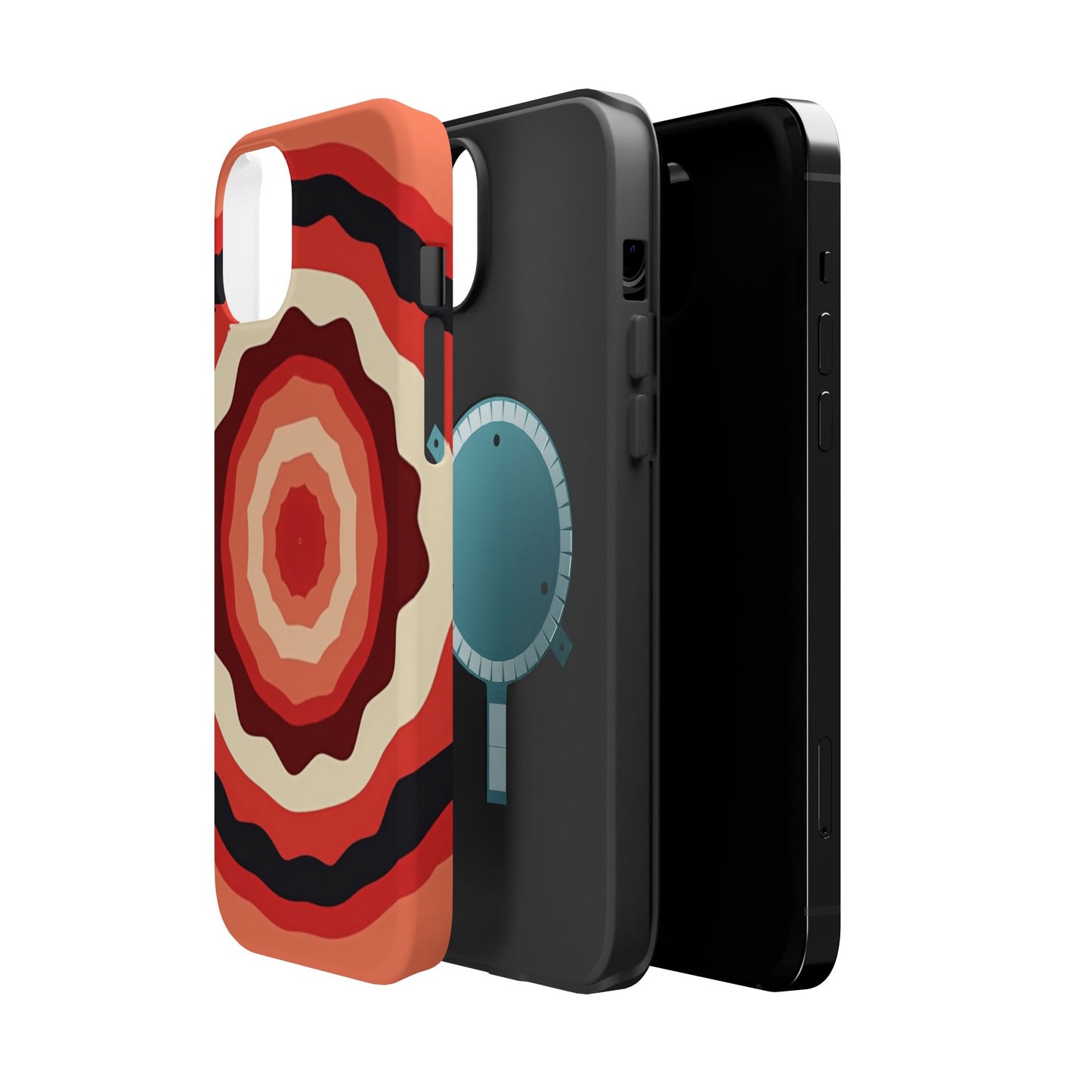 Retro Sunset iPhone Case - 70s Inspired Floral Design, Aesthetic Gift Idea