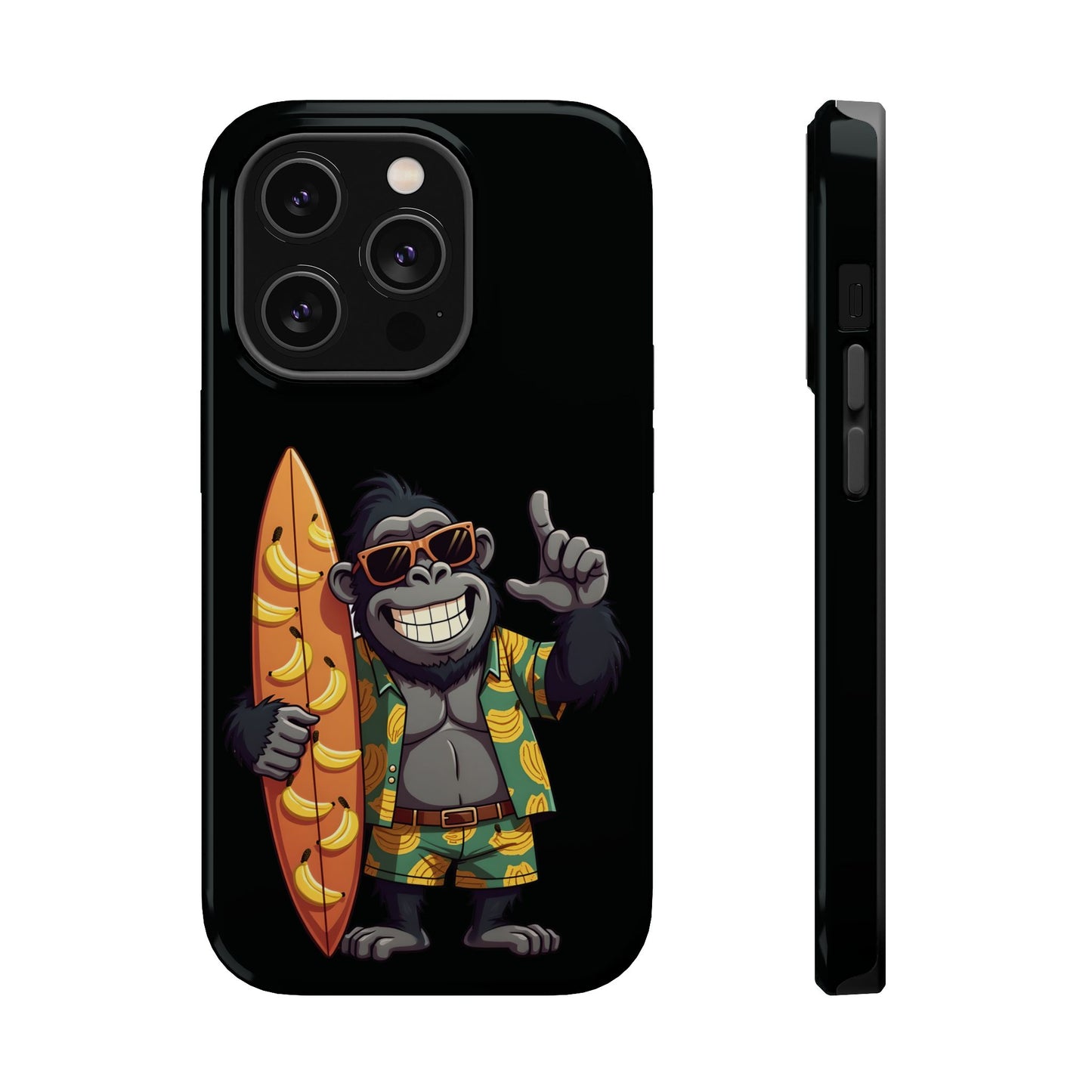 Banana Vibes Surf Gorilla Phone Case β Tropical Chill Meets Jungle Fun