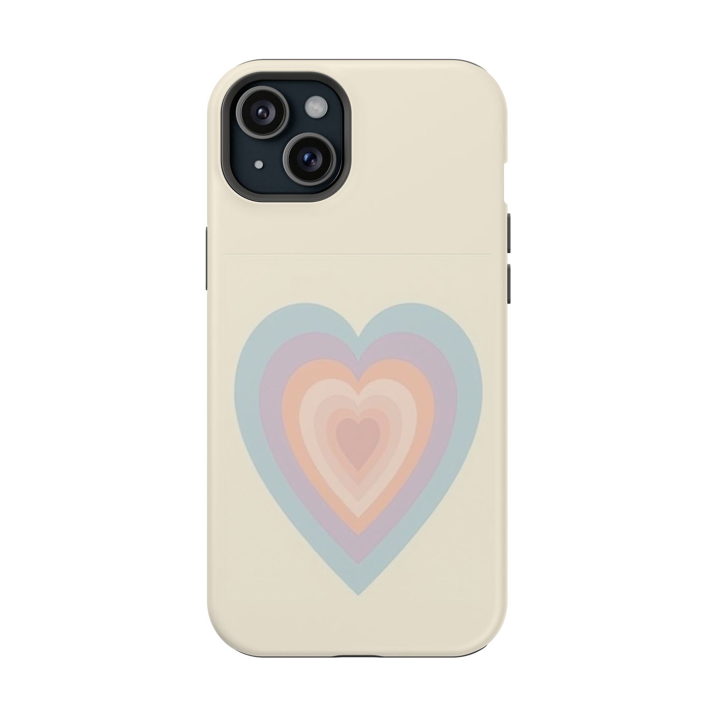 Pastel Heart iPhone Case - Retro Aesthetic Y2K Gift - Cute Phone Accessories
