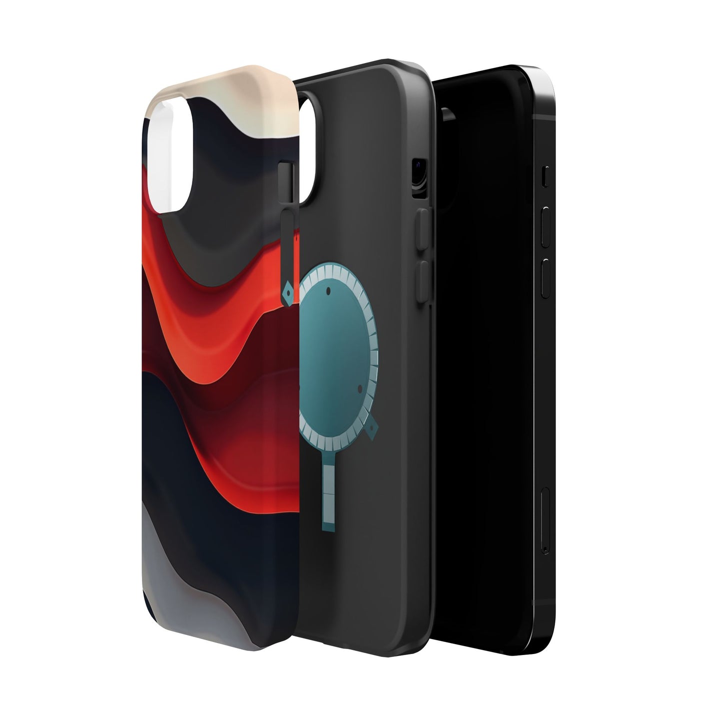 Red Wave Phone Case - Abstract Aesthetic iPhone Case | Modern Art Design | Gifts for Her | Dramatic Crimson Style