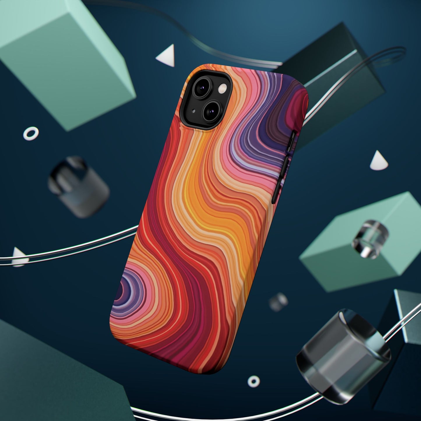 Lava Flow iPhone Case - Abstract Swirl Design, Trendy Aesthetic Gift Idea