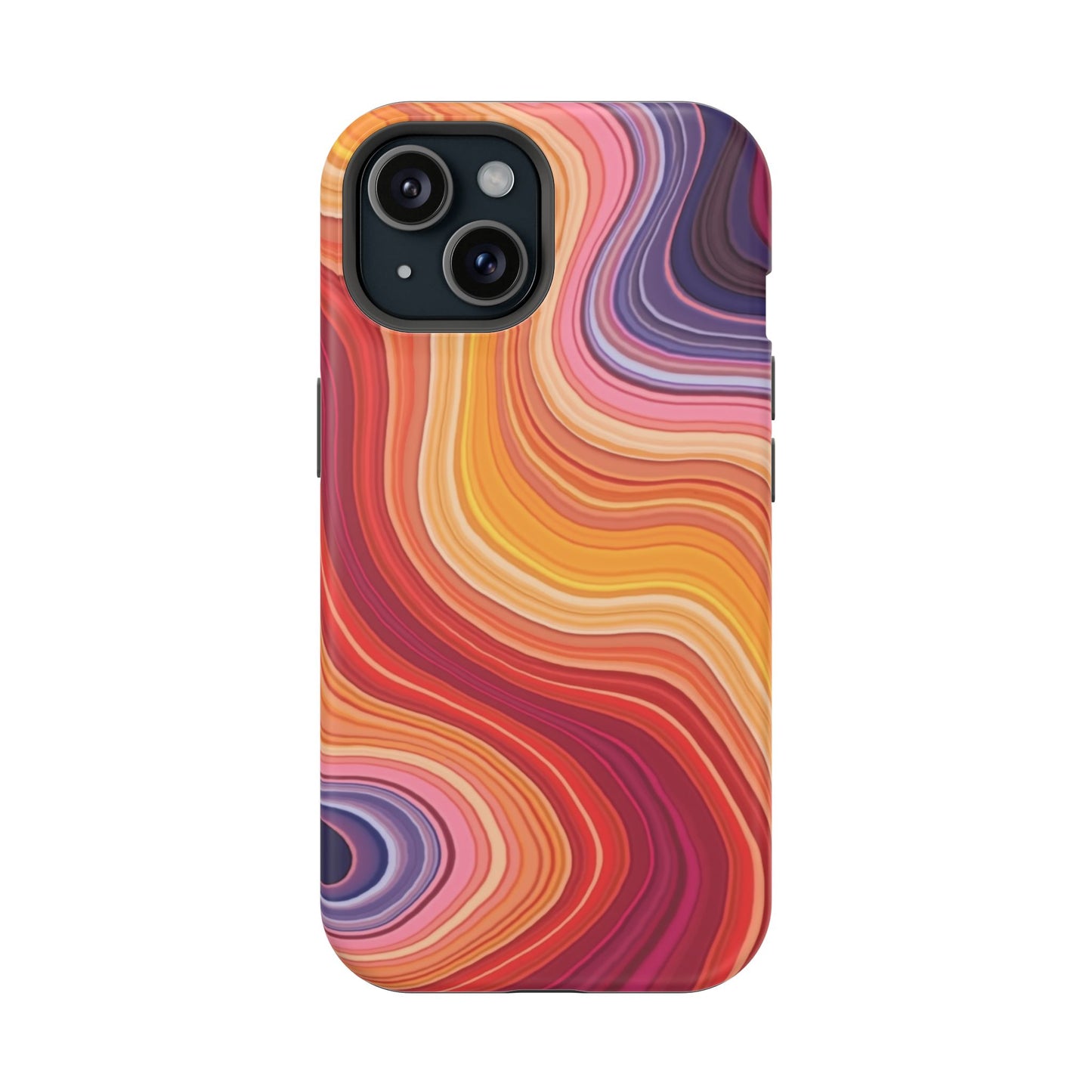 Lava Flow iPhone Case - Abstract Swirl Design, Trendy Aesthetic Gift Idea