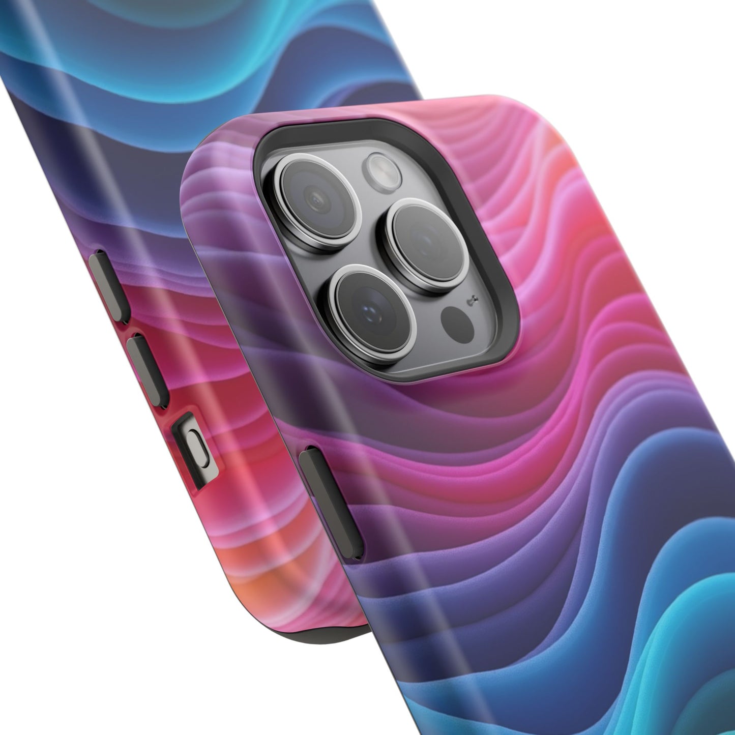 Colorful Wave Phone Case - Aesthetic iPhone Case | Rainbow Ripple Design | Trendy Gifts for Her | Unique Art Print