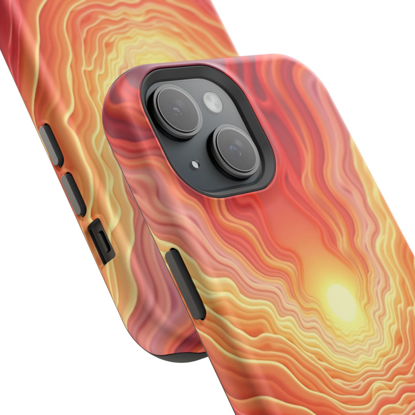 Golden Glow iPhone Case - Sunset Landscape Design, Aesthetic Gift Idea