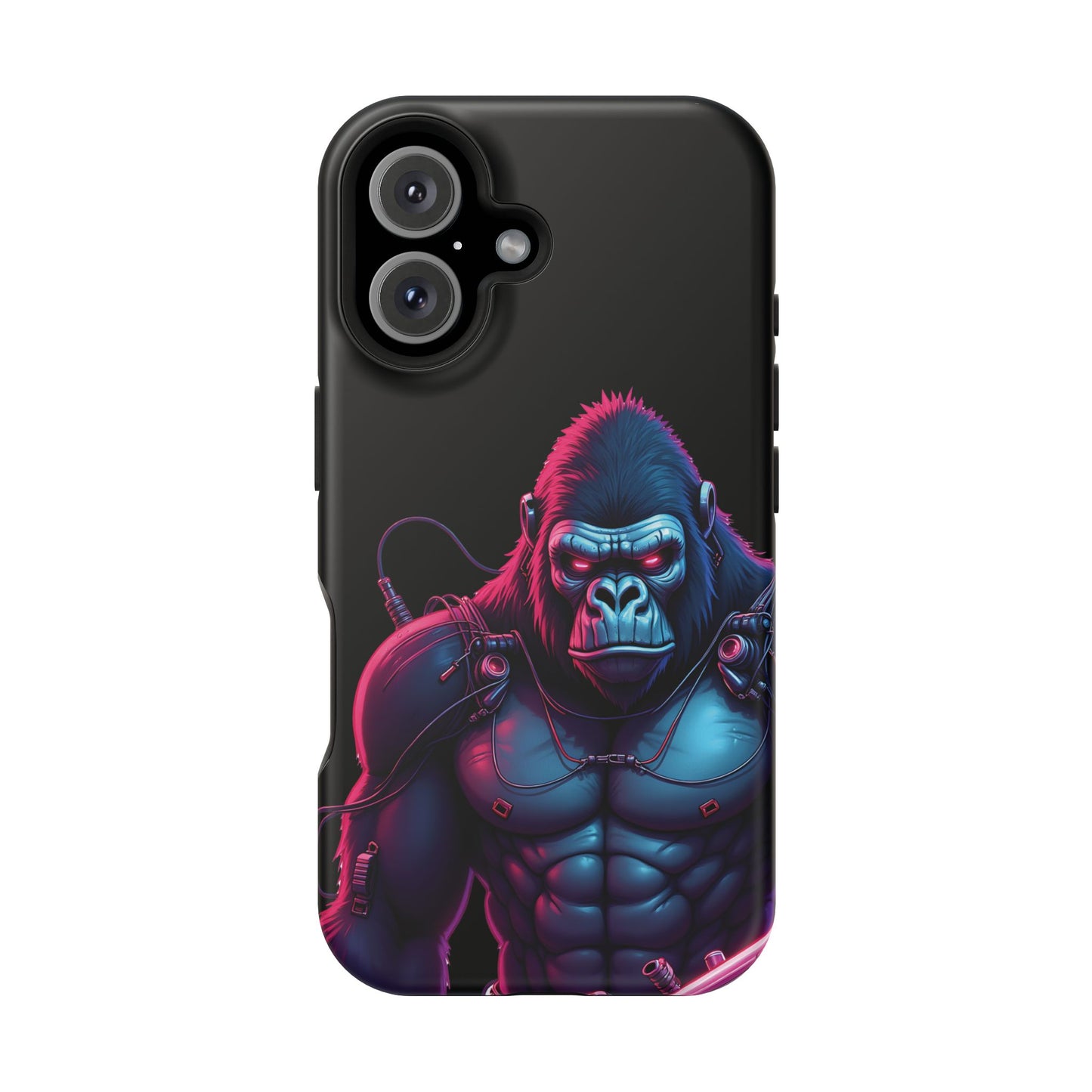 Cyber Primal Phone Case – Neon Power, Gorilla Strength