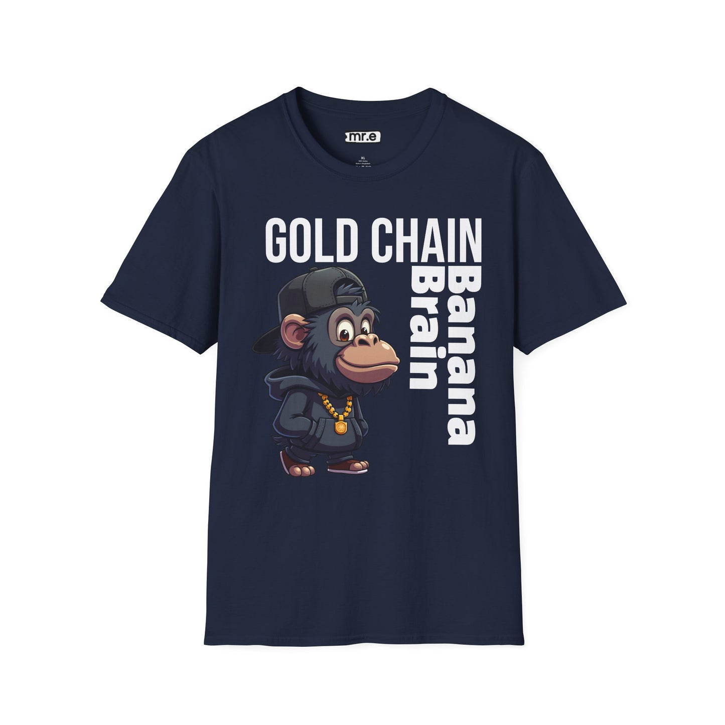 Gold Chain Banana Brain β Funny Hip-Hop Chimp T-Shirt