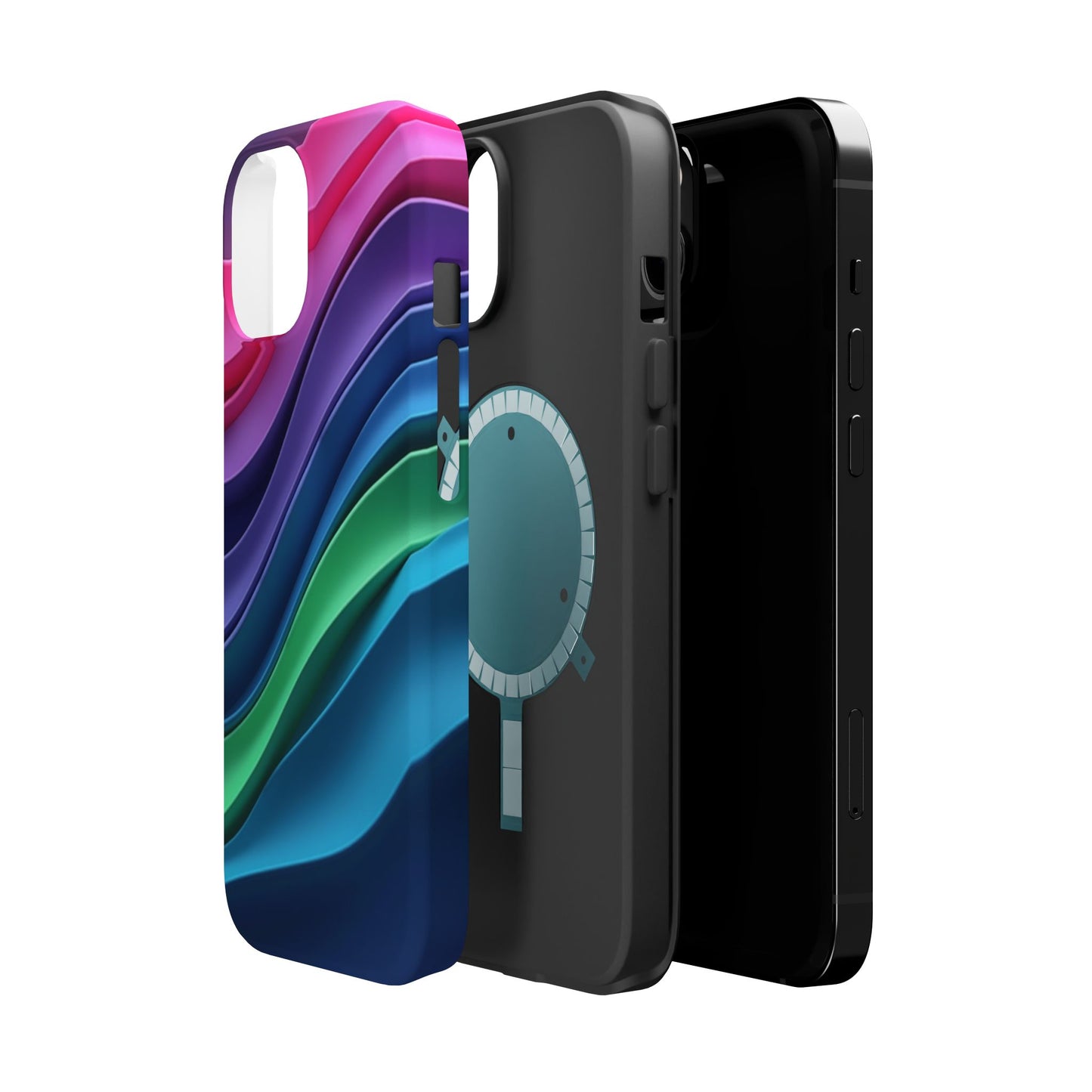 Rainbow Wave Phone Case - Colorful Abstract Design | Aesthetic iPhone Case | Trendy Gifts for Her | Vivid Gradient Art