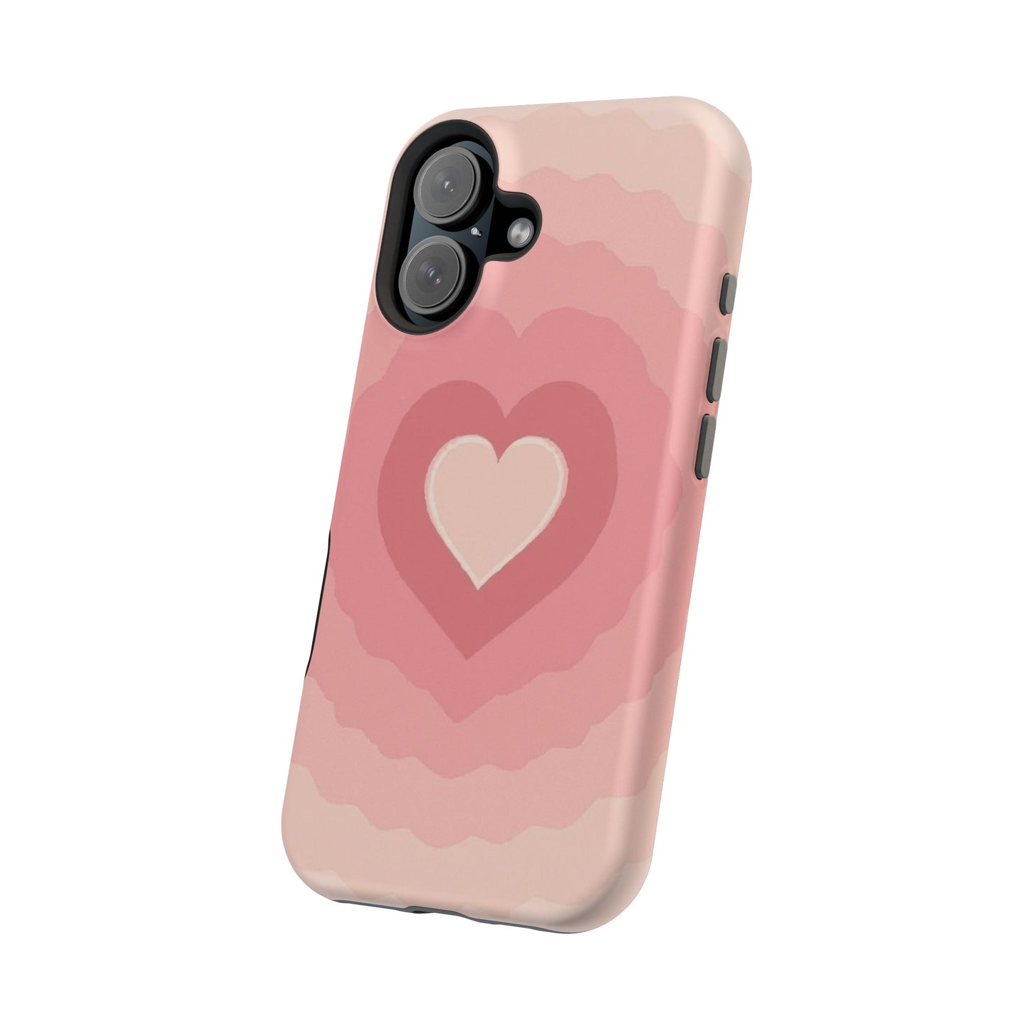 Pink Layered Heart iPhone Case - Cute Aesthetic Y2K Valentine's Gift