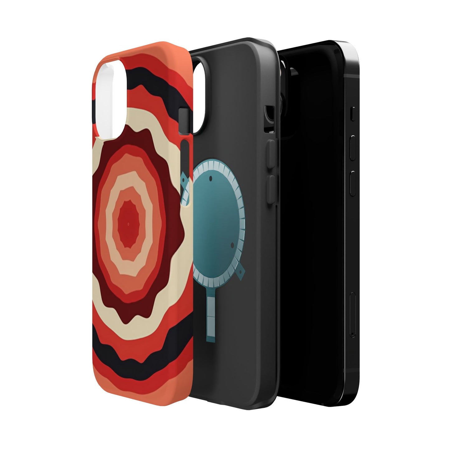 Retro Sunset iPhone Case - 70s Inspired Floral Design, Aesthetic Gift Idea