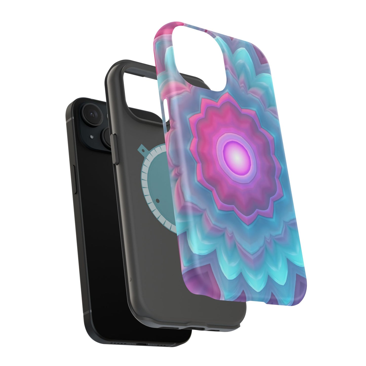 Cosmic Bloom iPhone Case - Galaxy Floral Design, Aesthetic Gift Idea