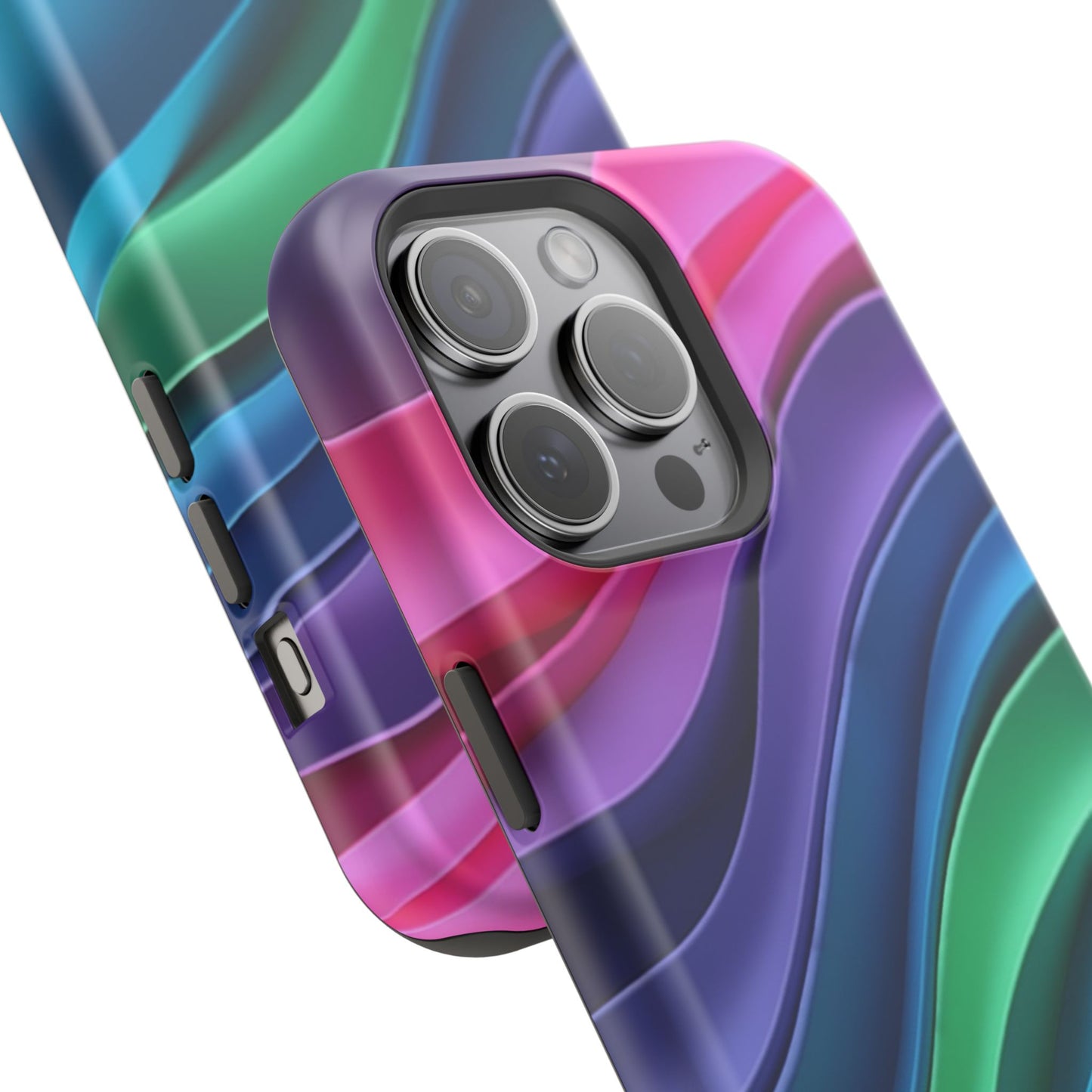 Rainbow Wave Phone Case - Colorful Abstract Design | Aesthetic iPhone Case | Trendy Gifts for Her | Vivid Gradient Art