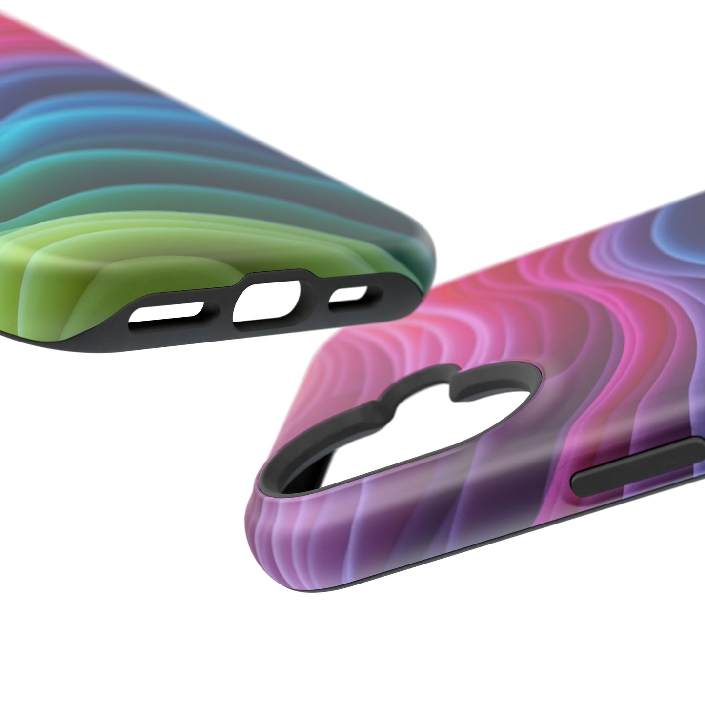Colorful Wave Phone Case - Aesthetic iPhone Case | Rainbow Ripple Design | Trendy Gifts for Her | Unique Art Print