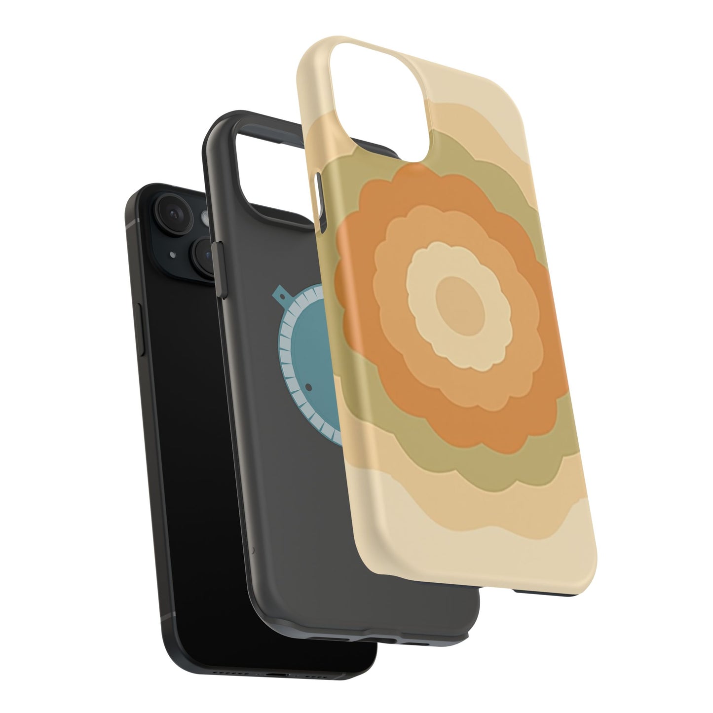 Retro Bloom iPhone Case - 70s Floral Design, Vintage Aesthetic Gift Idea